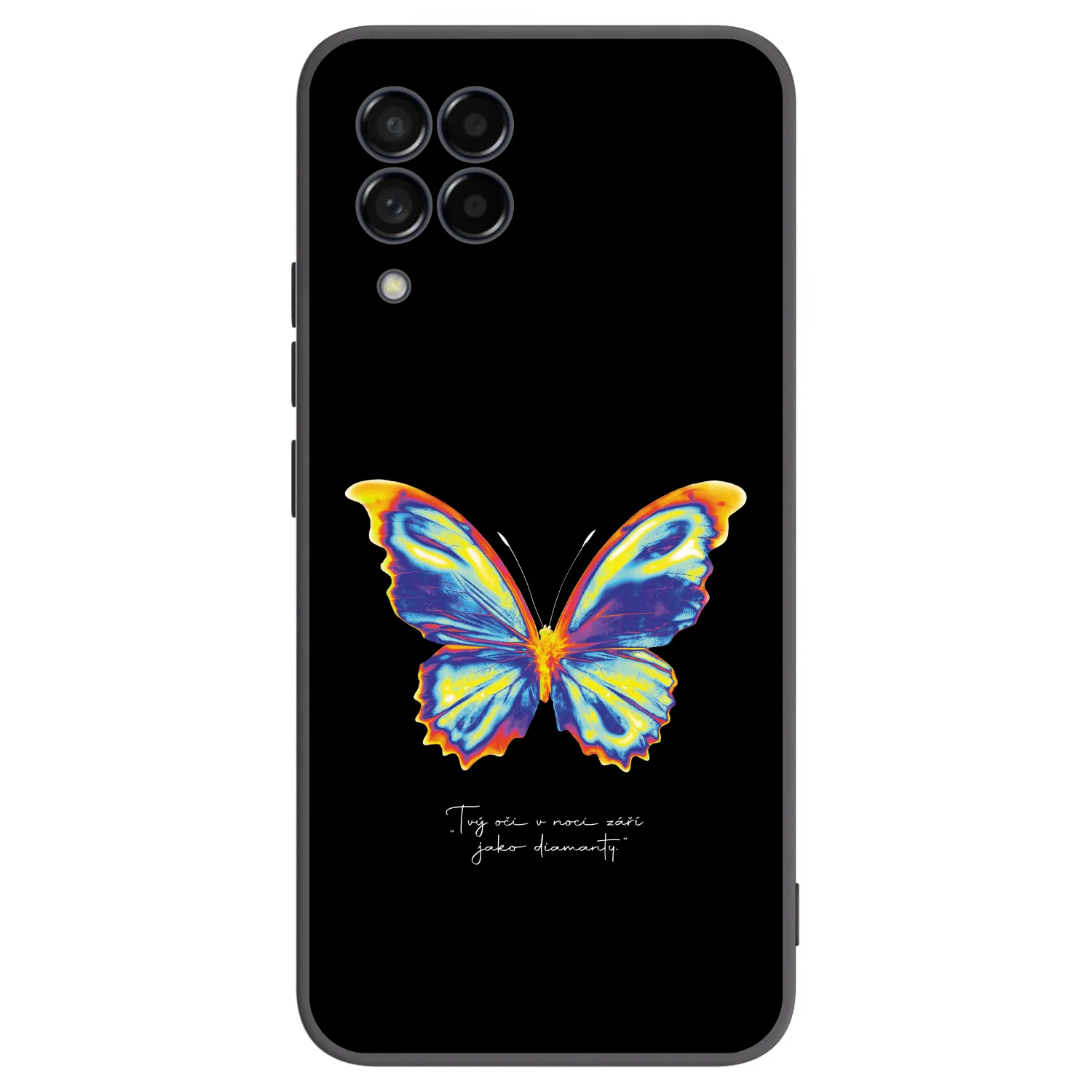 Picasee Μαύρη θήκη σιλικόνης για Samsung Galaxy M53 5G - Diamanty Black