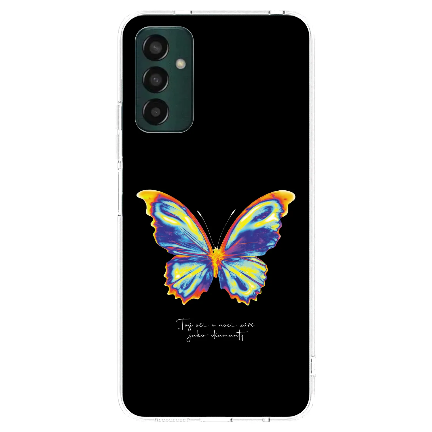 Picasee διαφανής θήκη σιλικόνης Samsung Galaxy M13 M135F - Diamanty Black