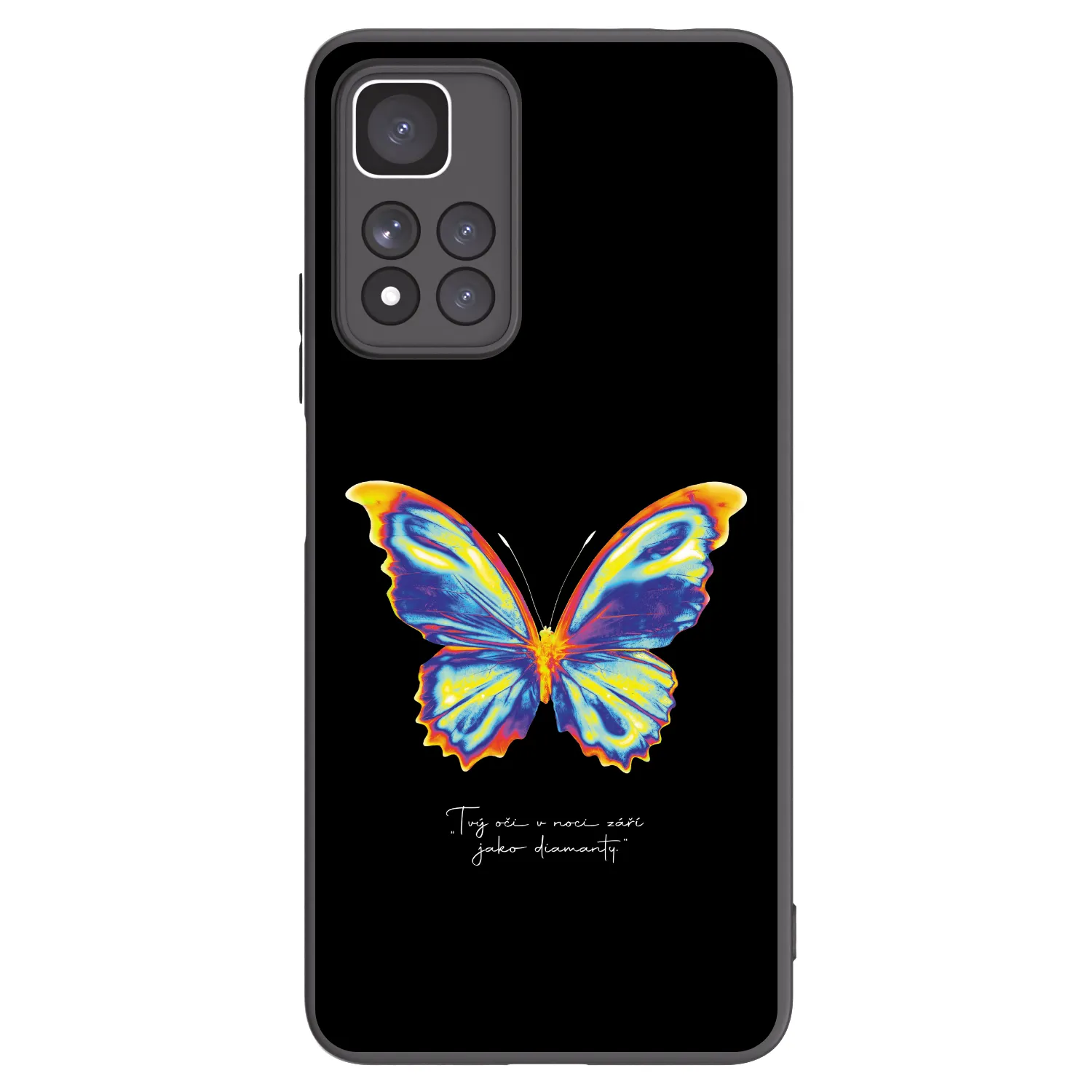Picasee Μαύρη θήκη σιλικόνης για Xiaomi Redmi Note 11 Pro+ 5G - Diamanty Black