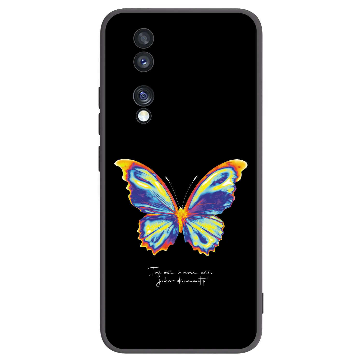 Picasee Μαύρη θήκη σιλικόνης για Honor 70 - Diamanty Black