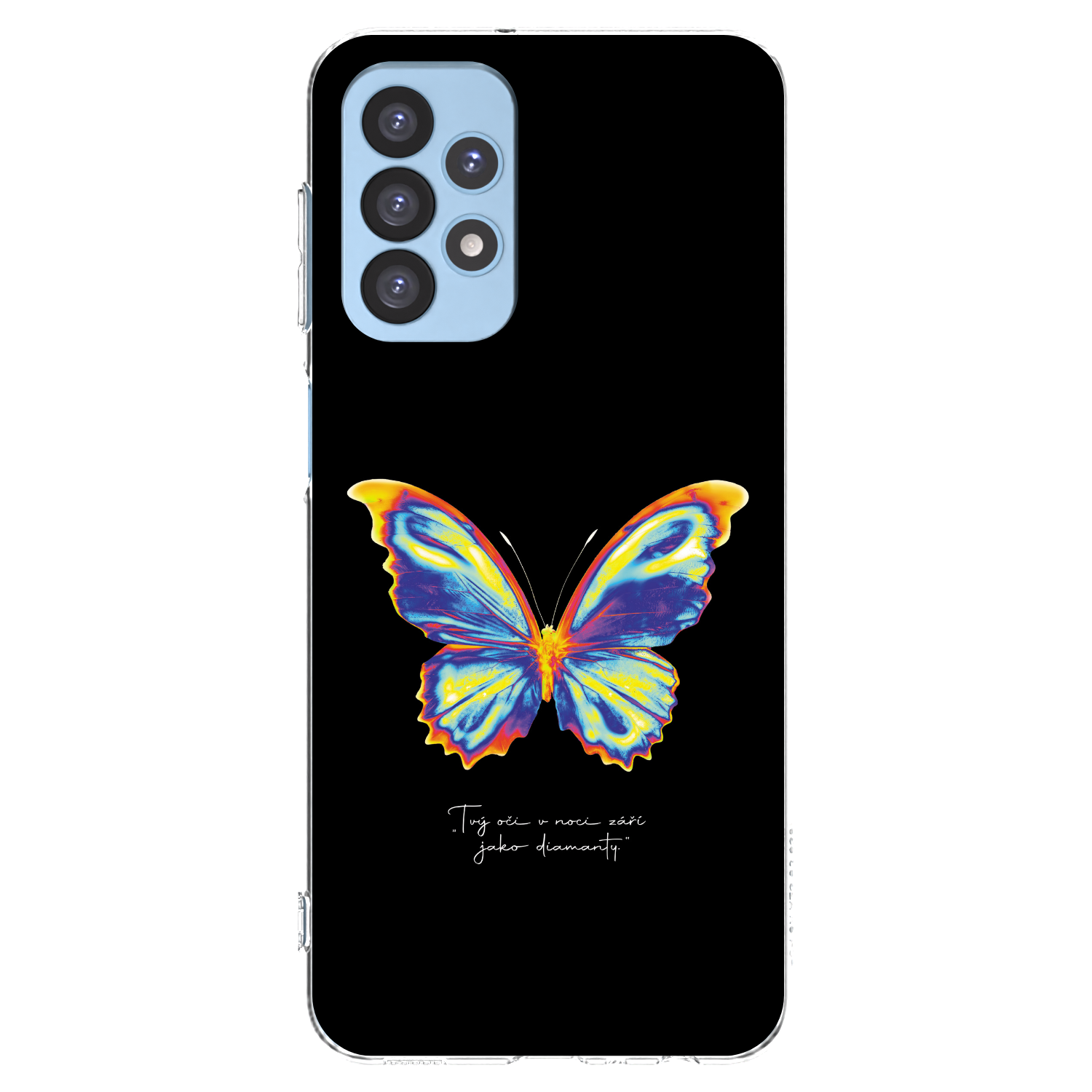 Picasee διαφανής θήκη σιλικόνης Samsung Galaxy A23 A235F 4G - Diamanty Black