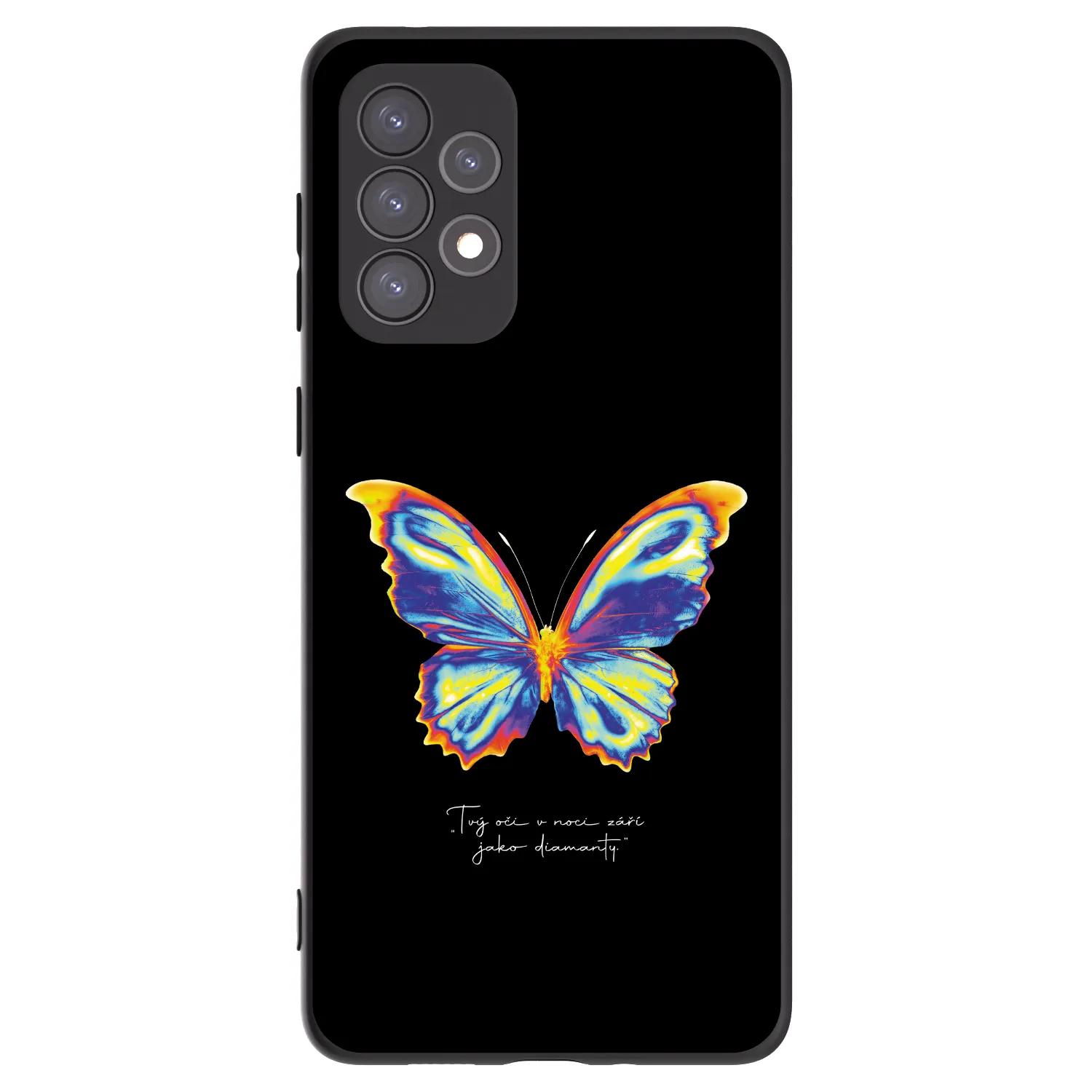 Picasee Μαύρη θήκη σιλικόνης για Samsung Galaxy A73 5G - Diamanty Black