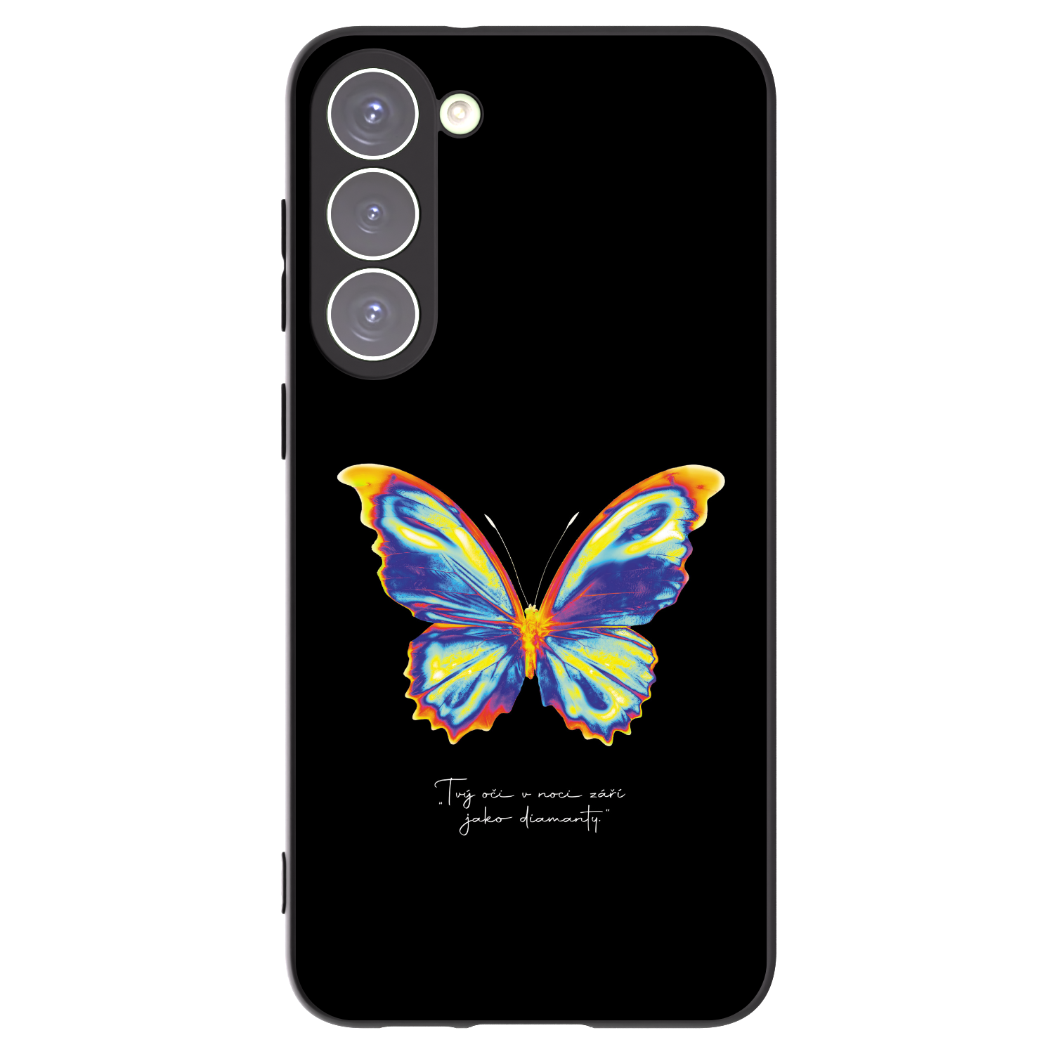 Picasee Μαύρη θήκη σιλικόνης για Samsung Galaxy S23+ 5G - Diamanty Black