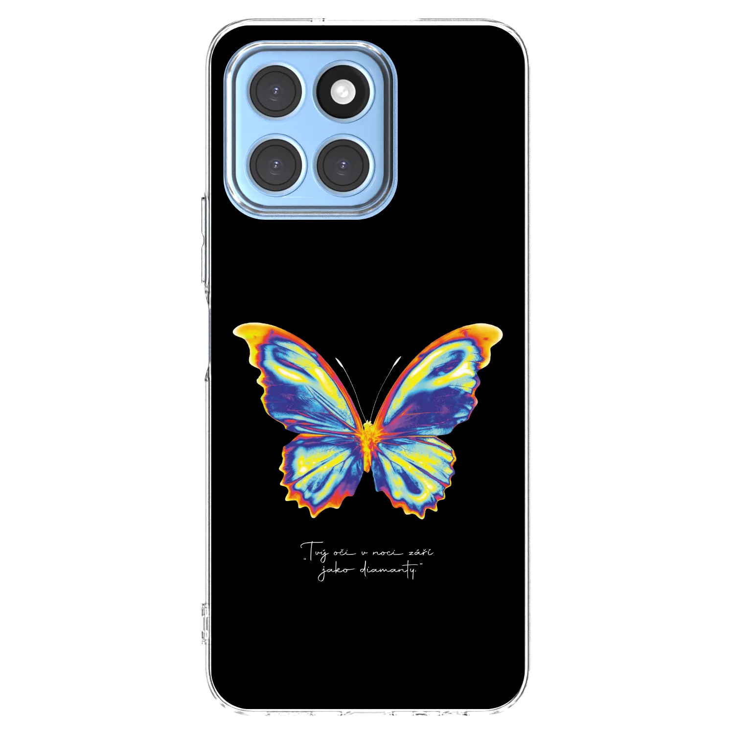 Picasee διαφανής θήκη σιλικόνης Honor X8 5G - Diamanty Black