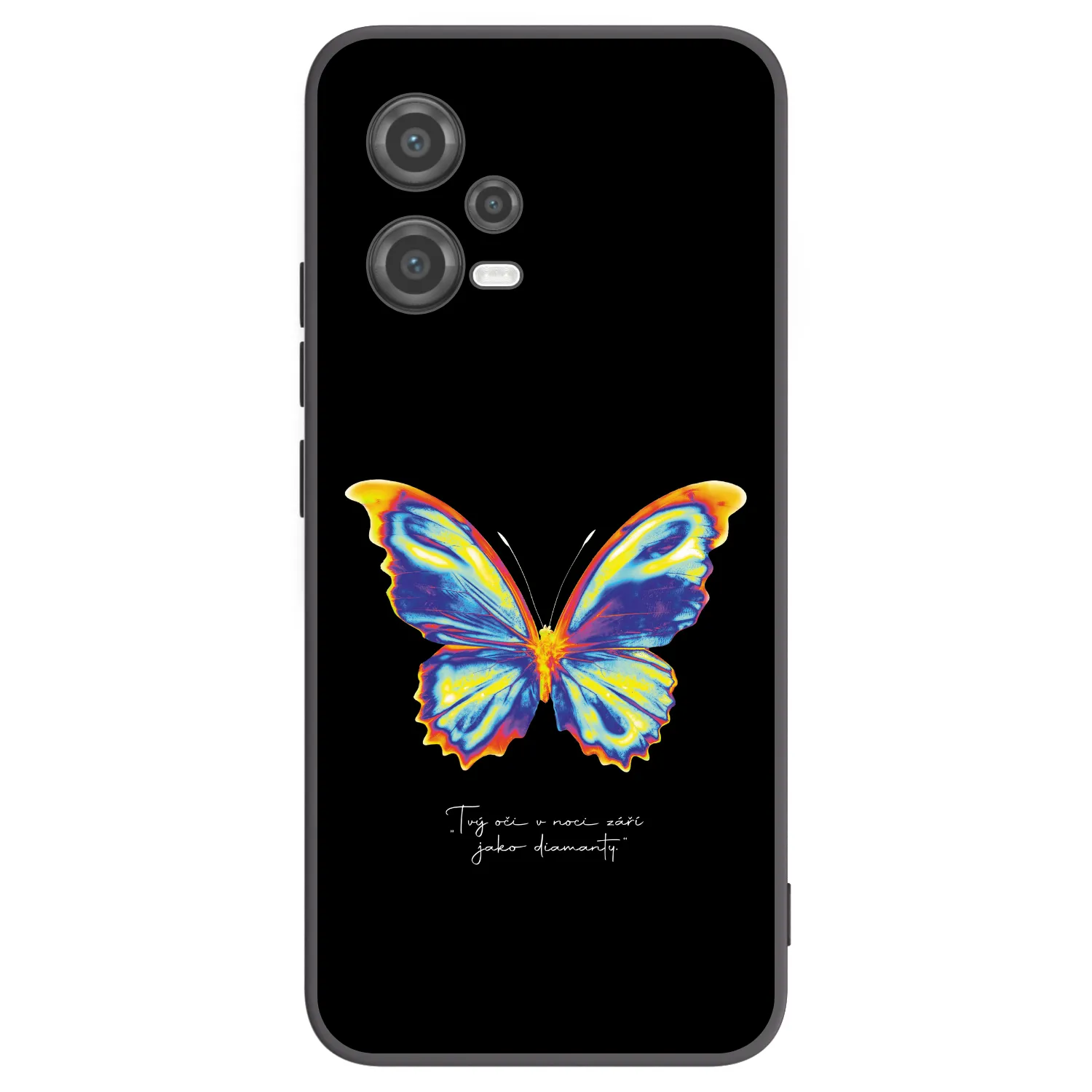 Picasee Μαύρη θήκη σιλικόνης για Xiaomi Poco X5 - Diamanty Black