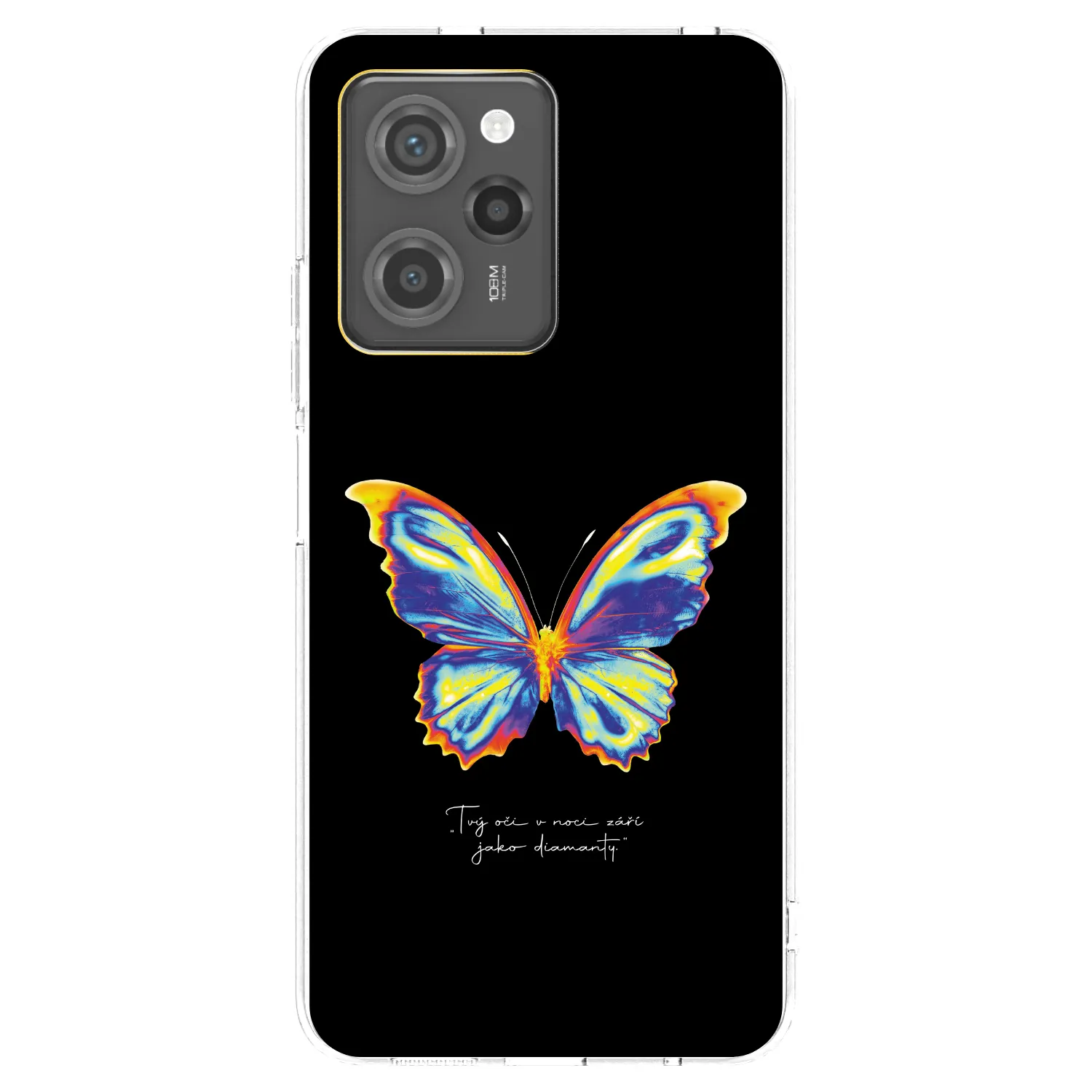 Picasee διαφανής θήκη σιλικόνης Xiaomi Poco X5 Pro - Diamanty Black