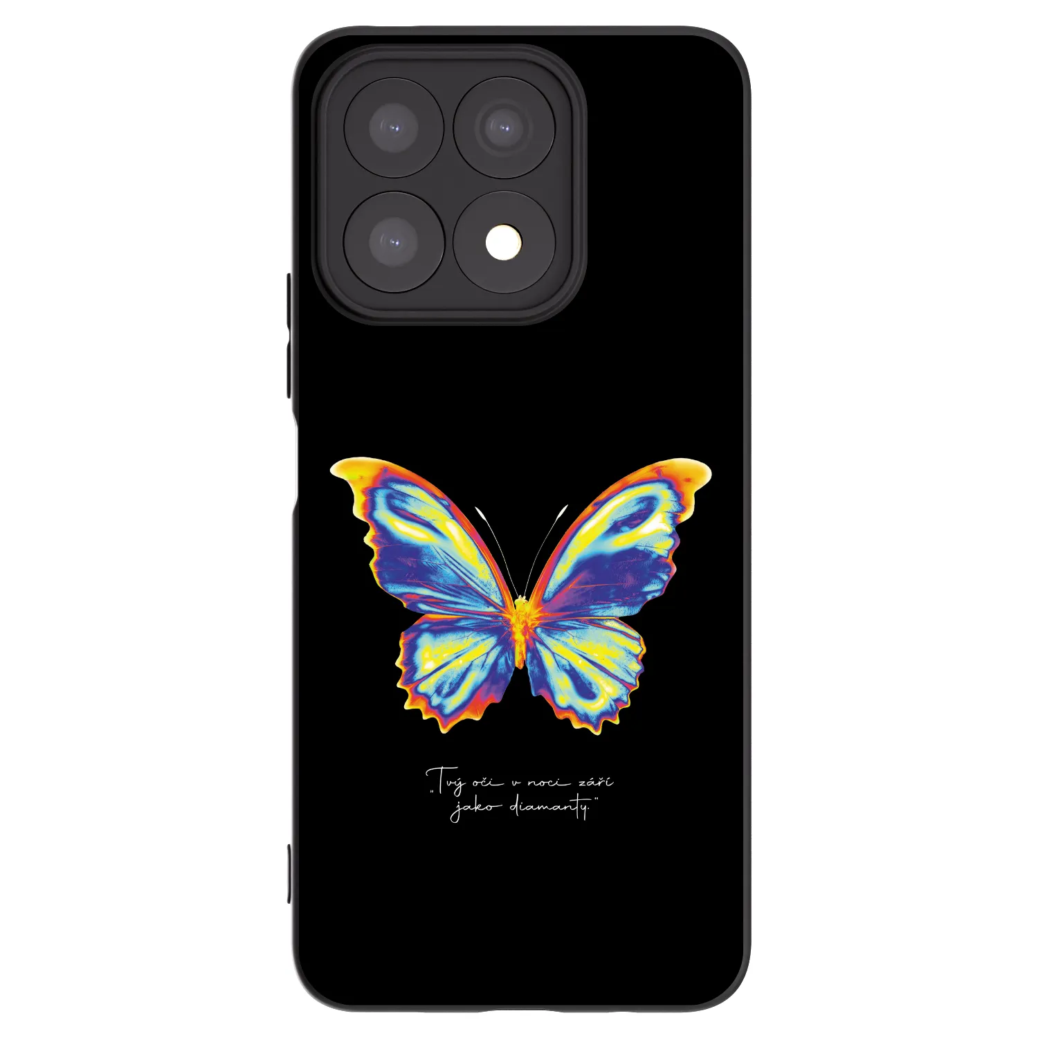 Picasee Μαύρη θήκη σιλικόνης για Honor X8a - Diamanty Black