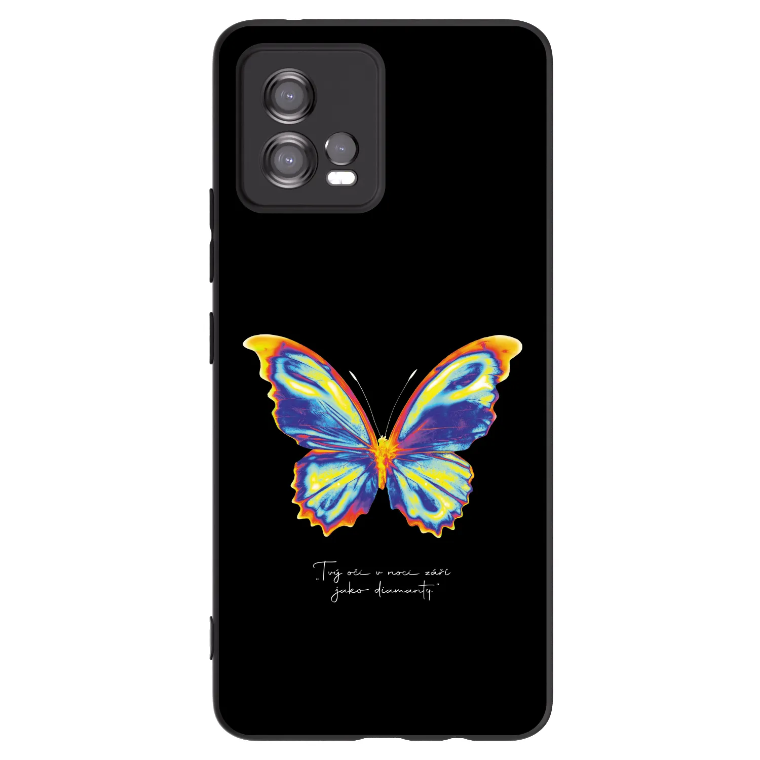 Picasee Μαύρη θήκη σιλικόνης για Motorola Moto G72 - Diamanty Black