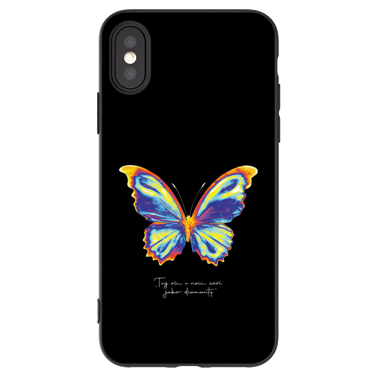 Picasee Μαύρη θήκη σιλικόνης για Apple iPhone X/XS - Diamanty Black
