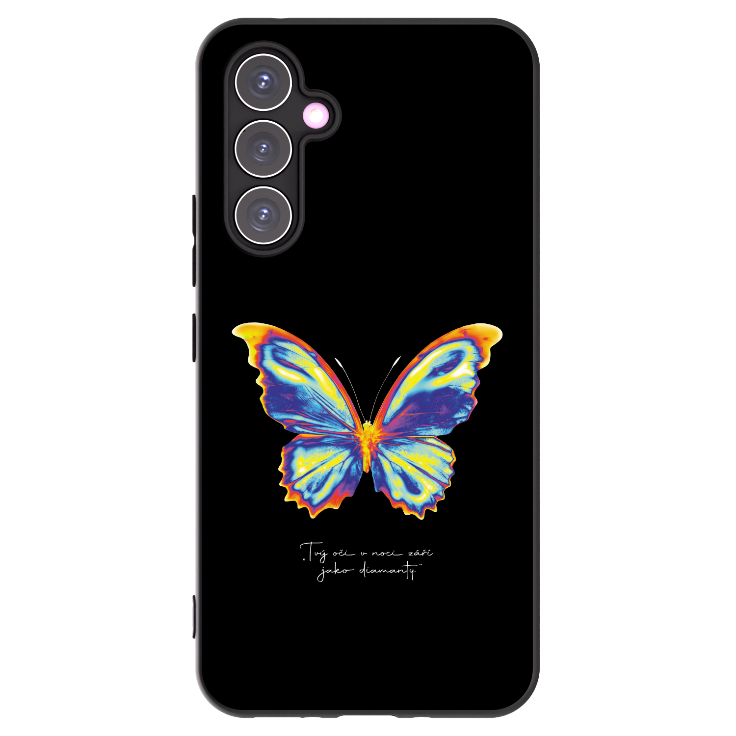 Picasee Μαύρη θήκη σιλικόνης για Samsung Galaxy A54 5G A546B - Diamanty Black