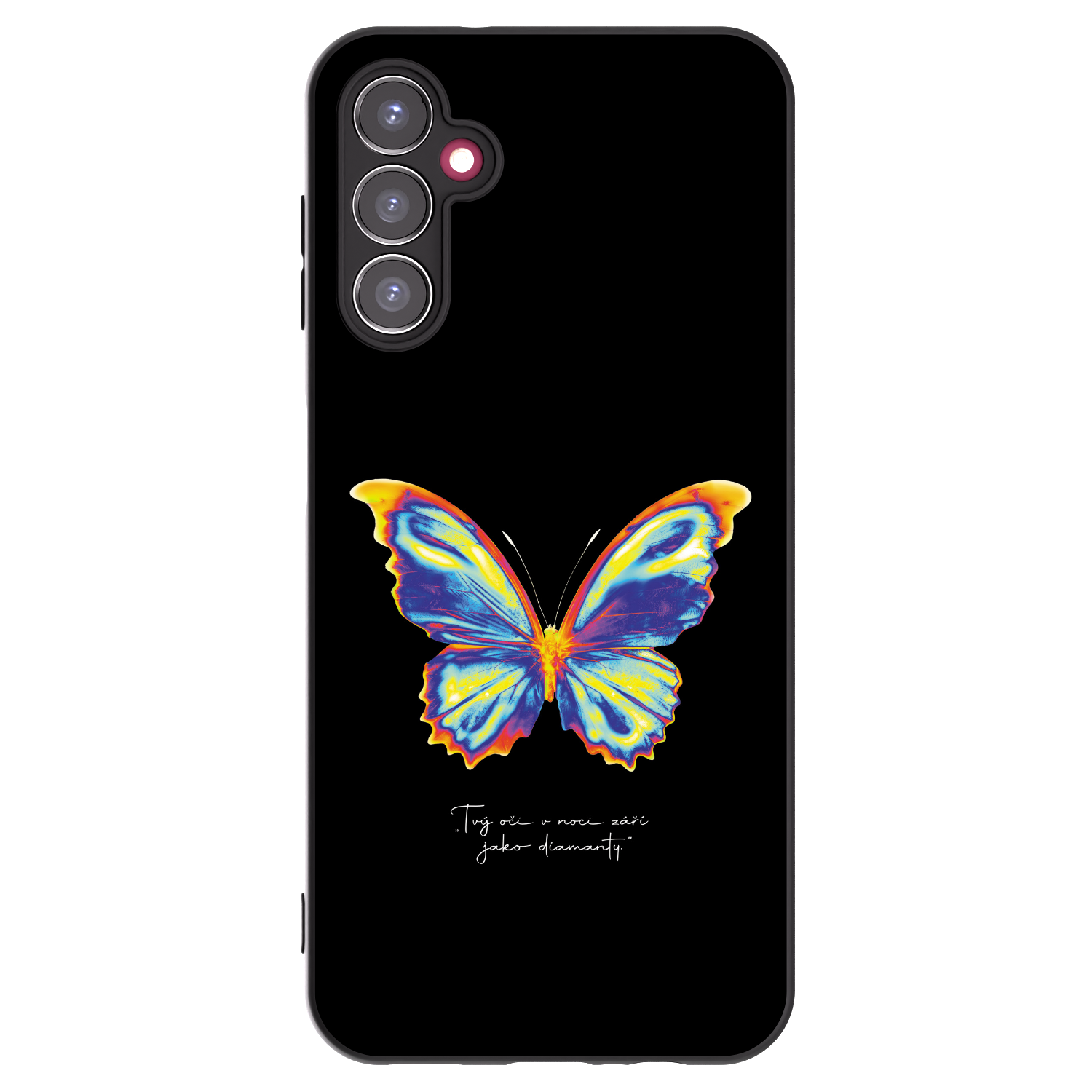 Picasee Μαύρη θήκη σιλικόνης για Samsung Galaxy A14 4G A145R - Diamanty Black