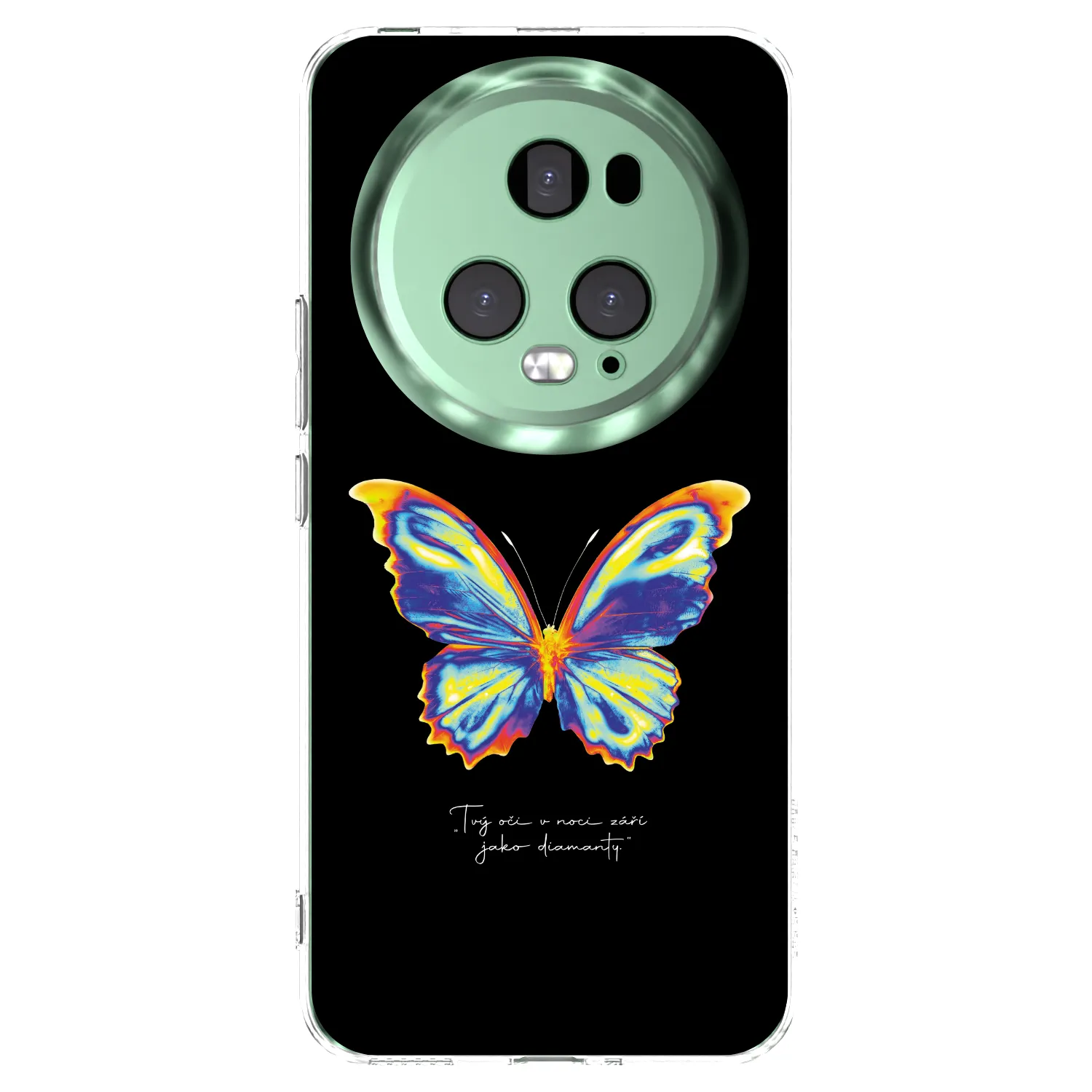Picasee διαφανής θήκη σιλικόνης Honor Magic5 Pro - Diamanty Black