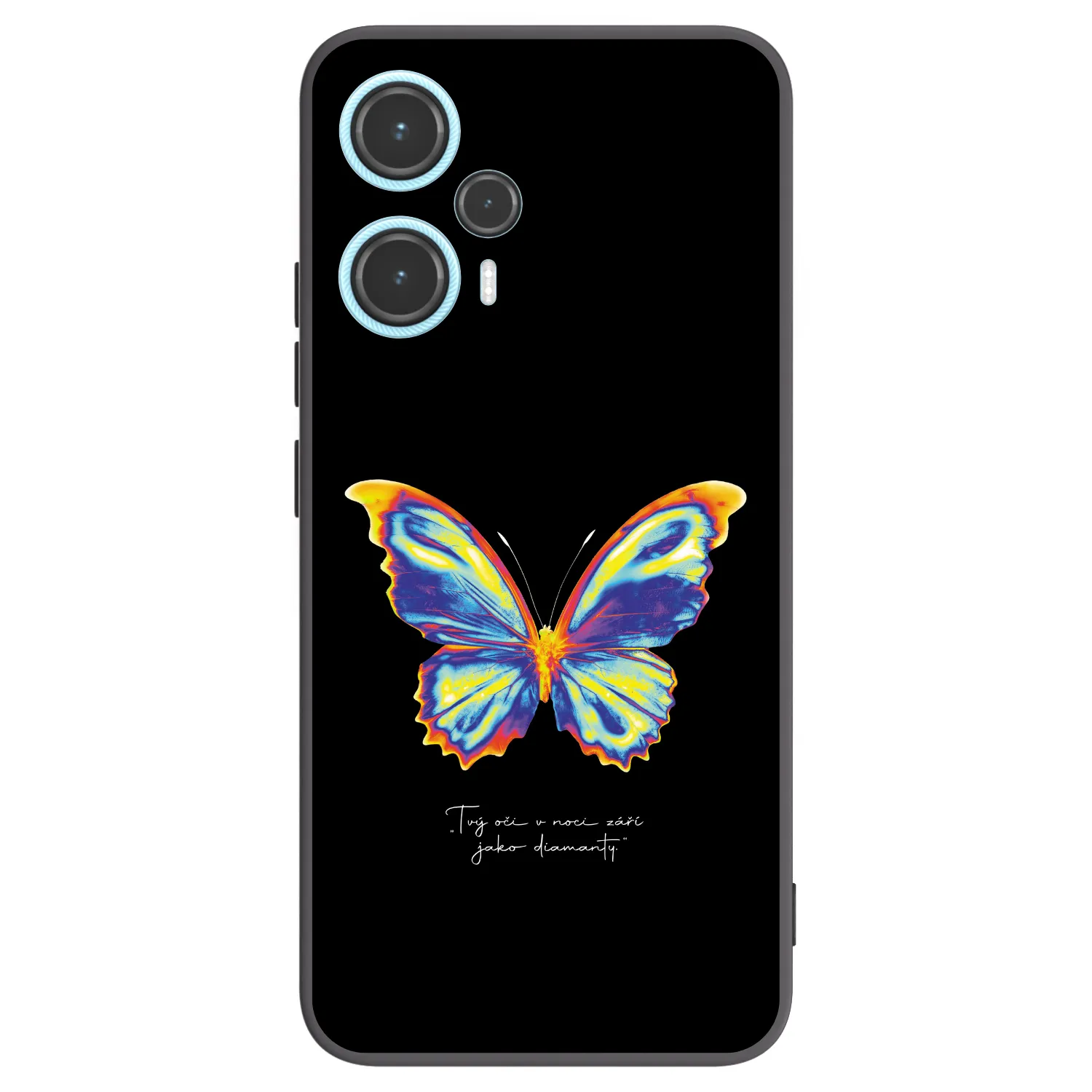 Picasee Μαύρη θήκη σιλικόνης για Xiaomi Poco F5 - Diamanty Black