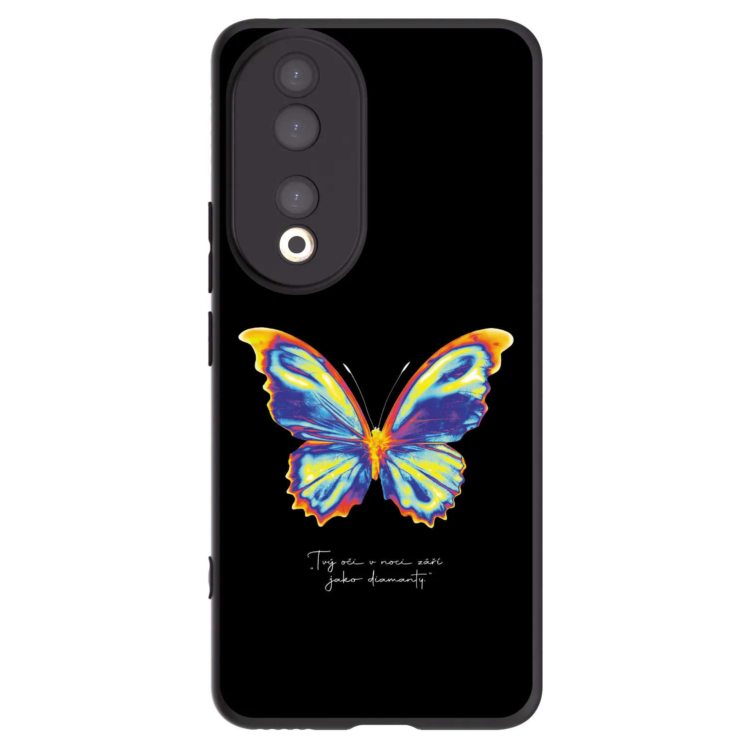 Picasee Μαύρη θήκη σιλικόνης για Honor 90 5G - Diamanty Black