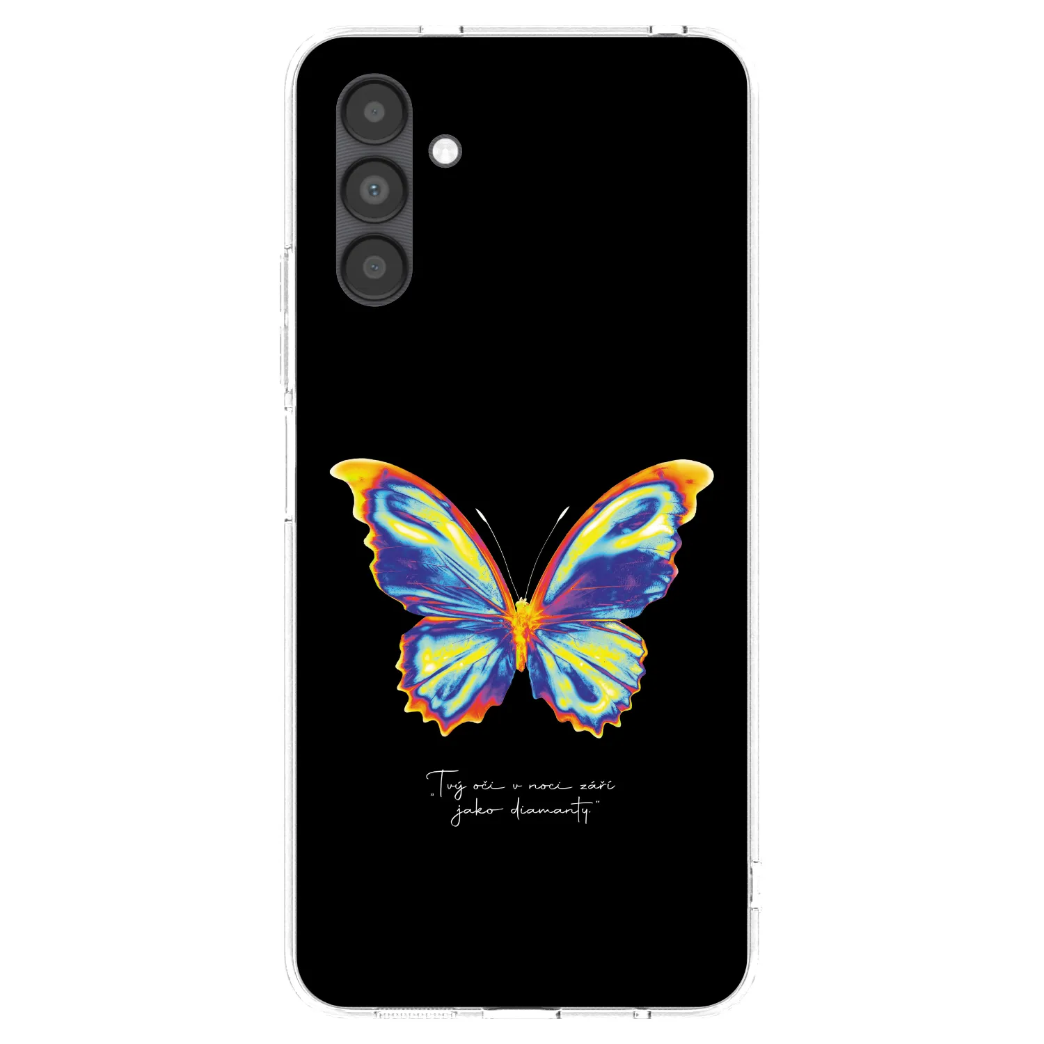 Picasee διαφανής θήκη σιλικόνης Samsung Galaxy A04s A047F - Diamanty Black