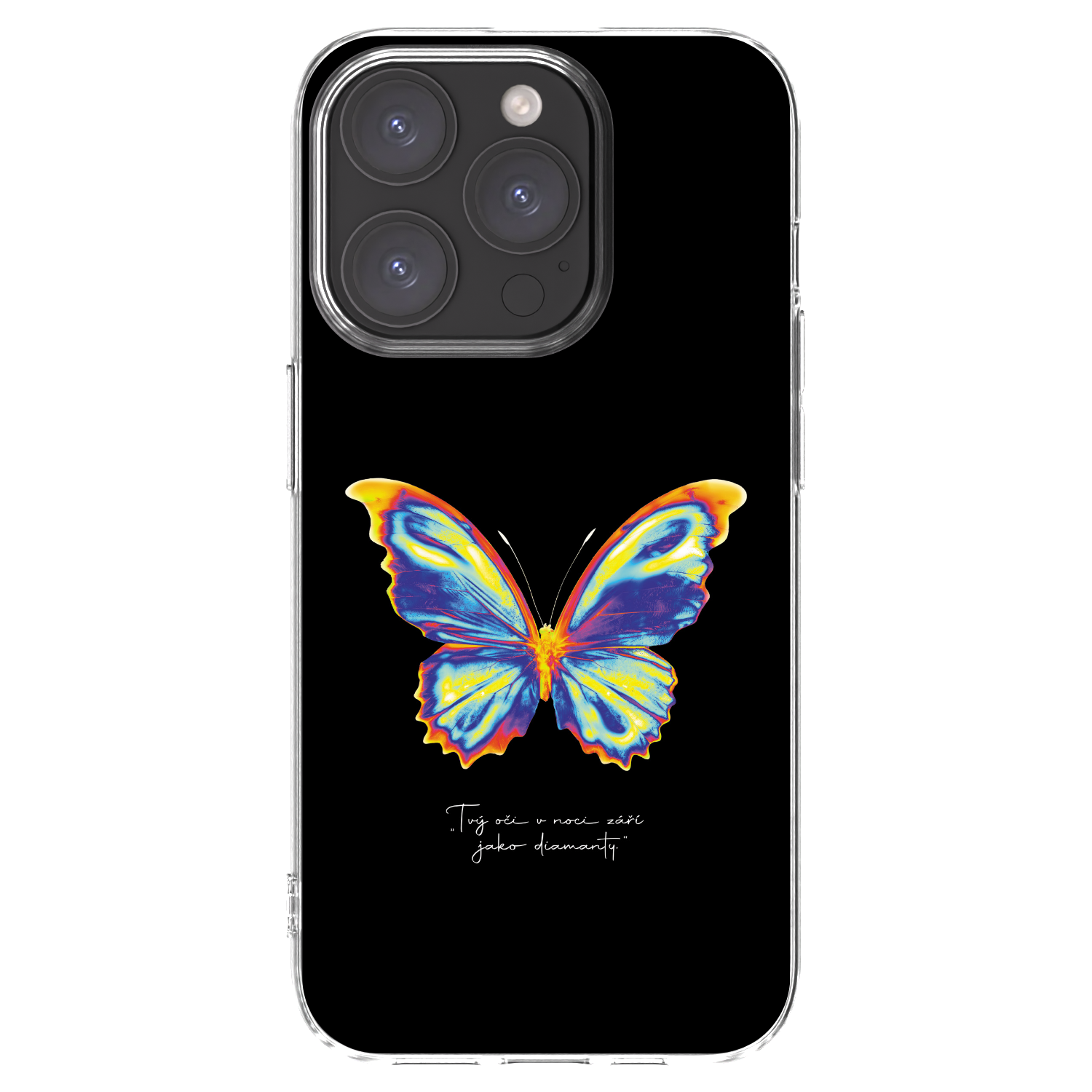 Picasee διαφανής θήκη σιλικόνης Apple iPhone 15 Pro - Diamanty Black