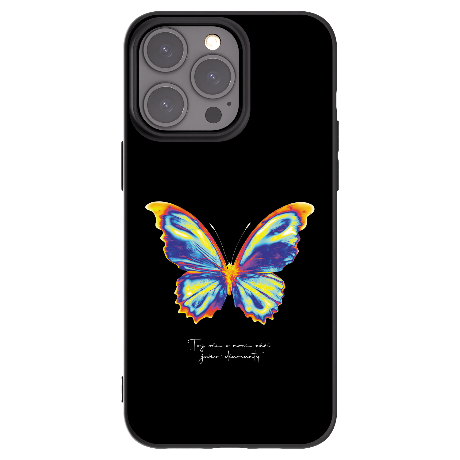 Picasee Μαύρη θήκη σιλικόνης για Apple iPhone 15 Pro Max - Diamanty Black