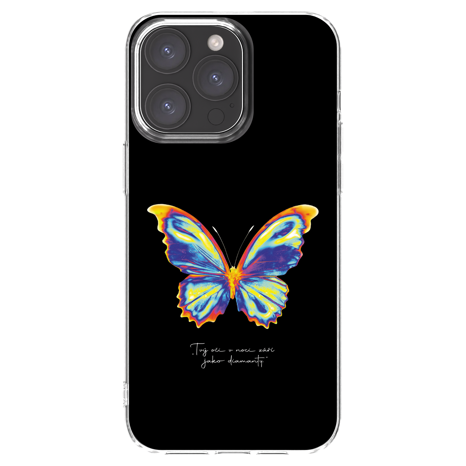 Picasee διαφανής θήκη σιλικόνης Apple iPhone 15 Pro Max - Diamanty Black