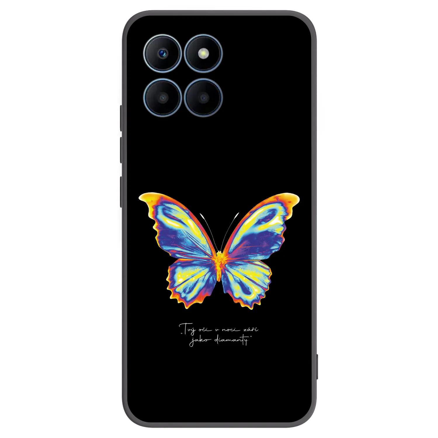 Picasee Μαύρη θήκη σιλικόνης για Honor 70 Lite - Diamanty Black