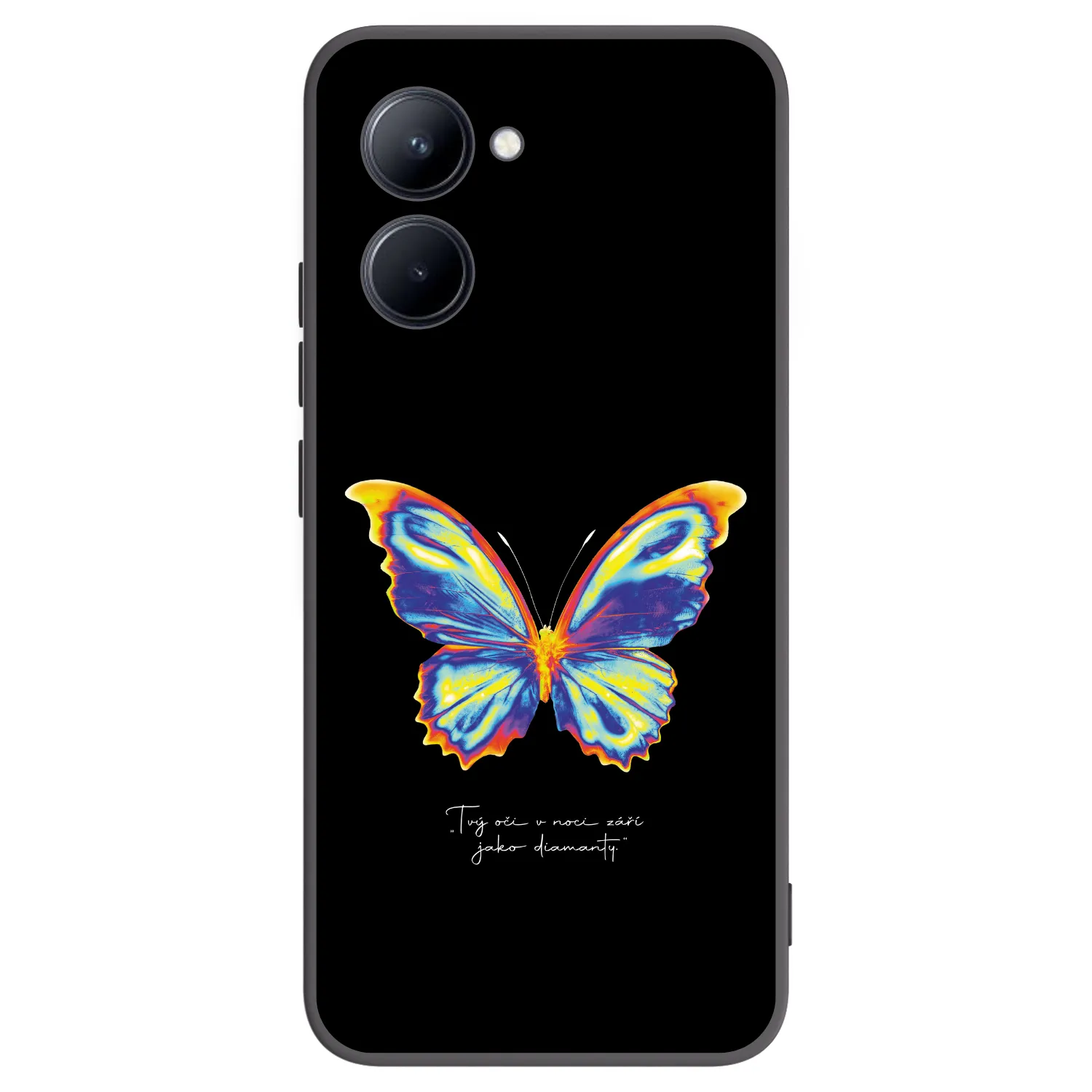 Picasee Μαύρη θήκη σιλικόνης για Realme C33 (2023) - Diamanty Black