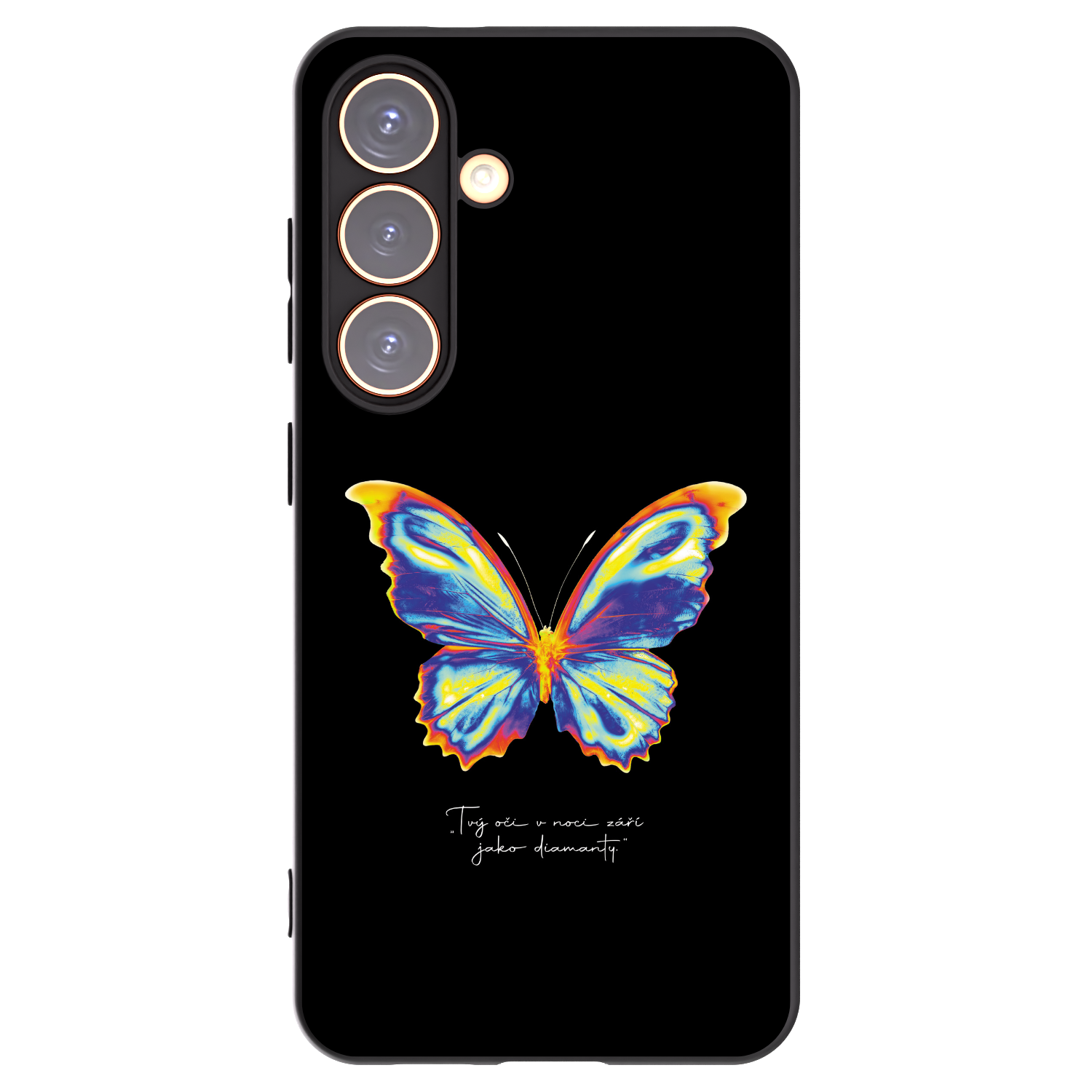 Picasee Μαύρη θήκη σιλικόνης για Samsung Galaxy S24 S921B 5G - Diamanty Black