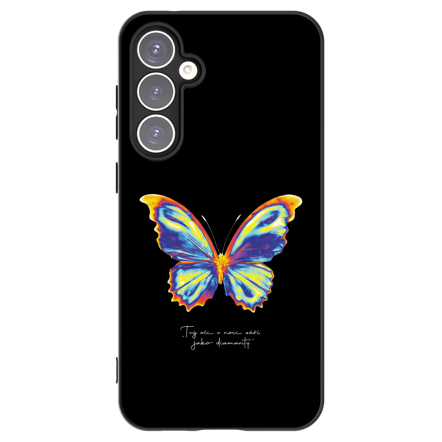 Picasee Μαύρη θήκη σιλικόνης για Samsung Galaxy S23 FE S711B - Diamanty Black