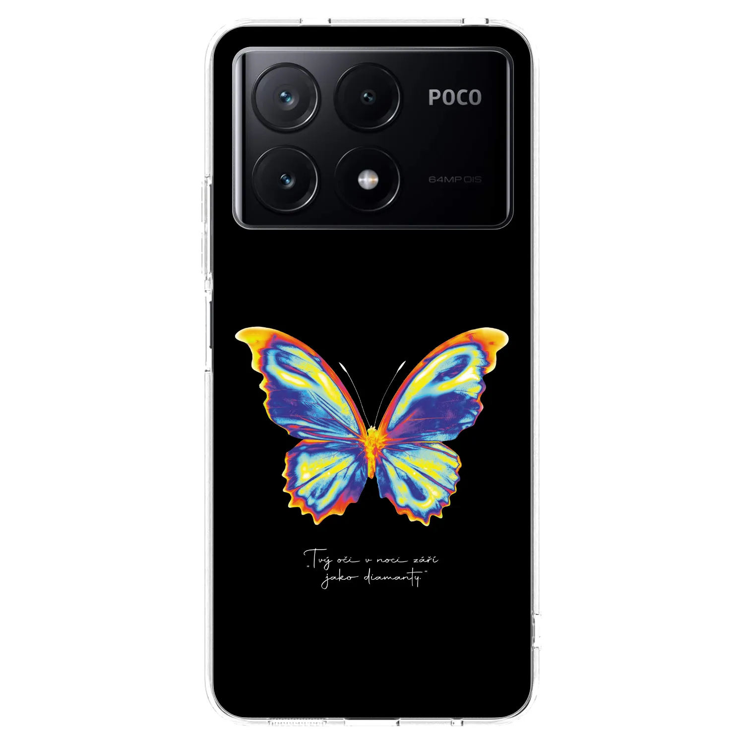 Picasee διαφανής θήκη σιλικόνης Xiaomi Poco X6 Pro - Diamanty Black