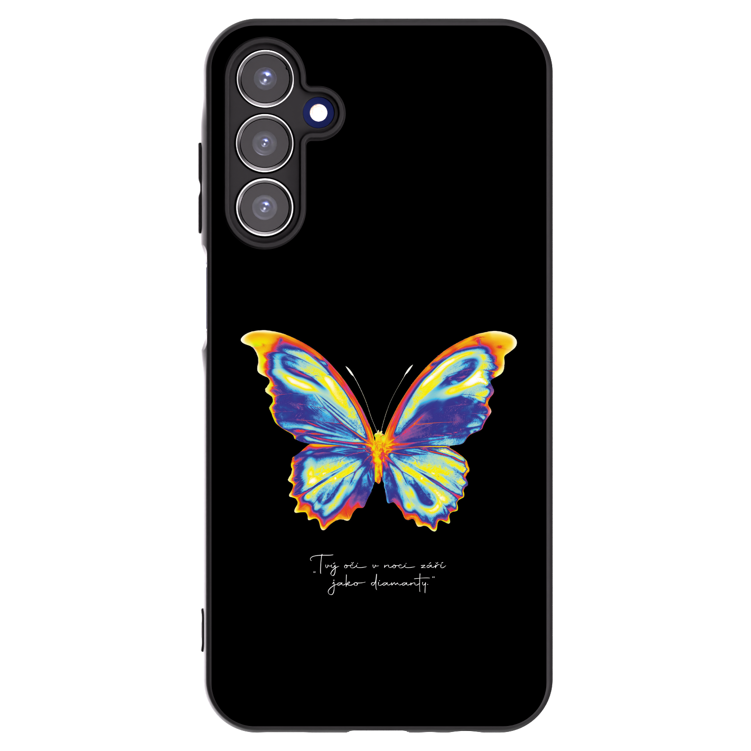Picasee Μαύρη θήκη σιλικόνης για Samsung Galaxy A15 A155F 4G - Diamanty Black