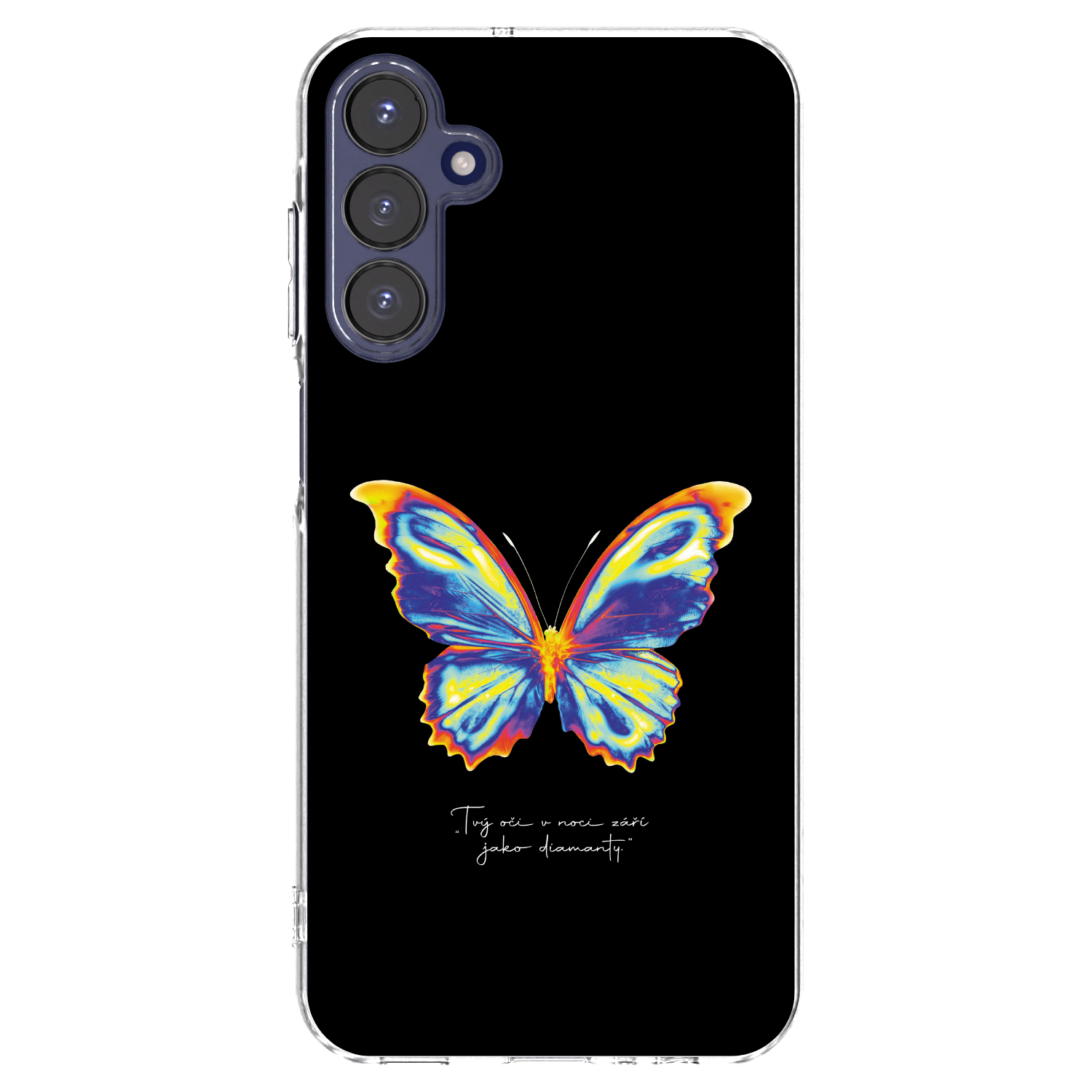 Picasee διαφανής θήκη σιλικόνης Samsung Galaxy A15 A155F 4G - Diamanty Black