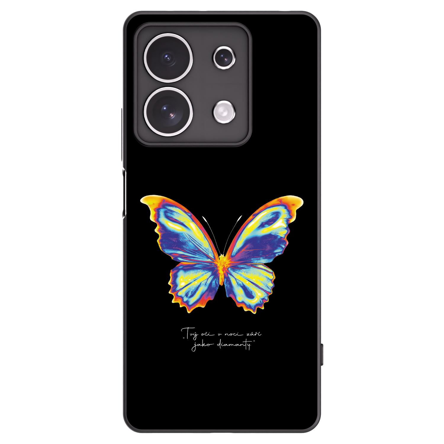 Picasee Μαύρη θήκη σιλικόνης για Xiaomi Redmi Note 13 4G - Diamanty Black