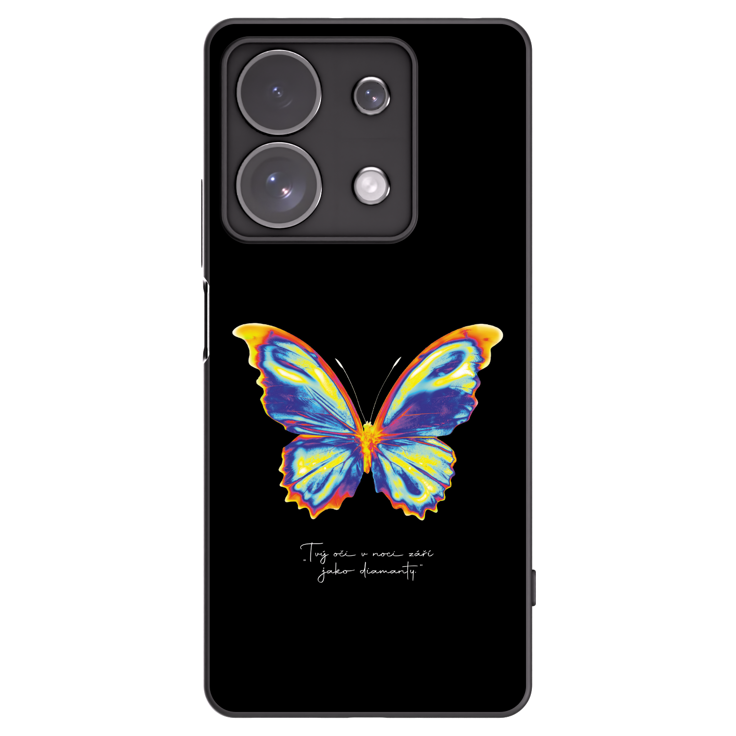 Picasee Μαύρη θήκη σιλικόνης για Xiaomi Redmi Note 13 Pro 4G - Diamanty Black