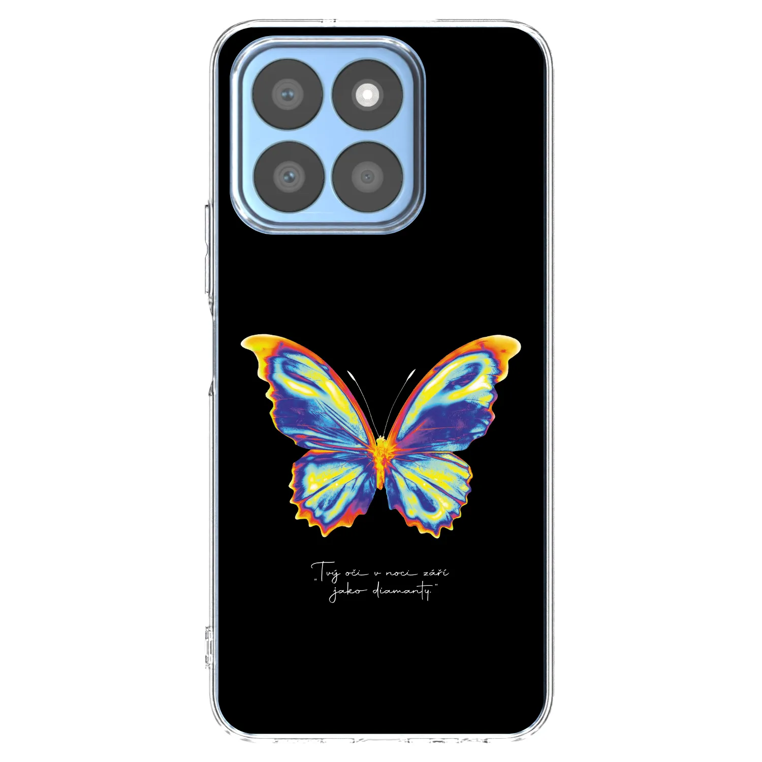 Picasee διαφανής θήκη σιλικόνης Honor X8b - Diamanty Black