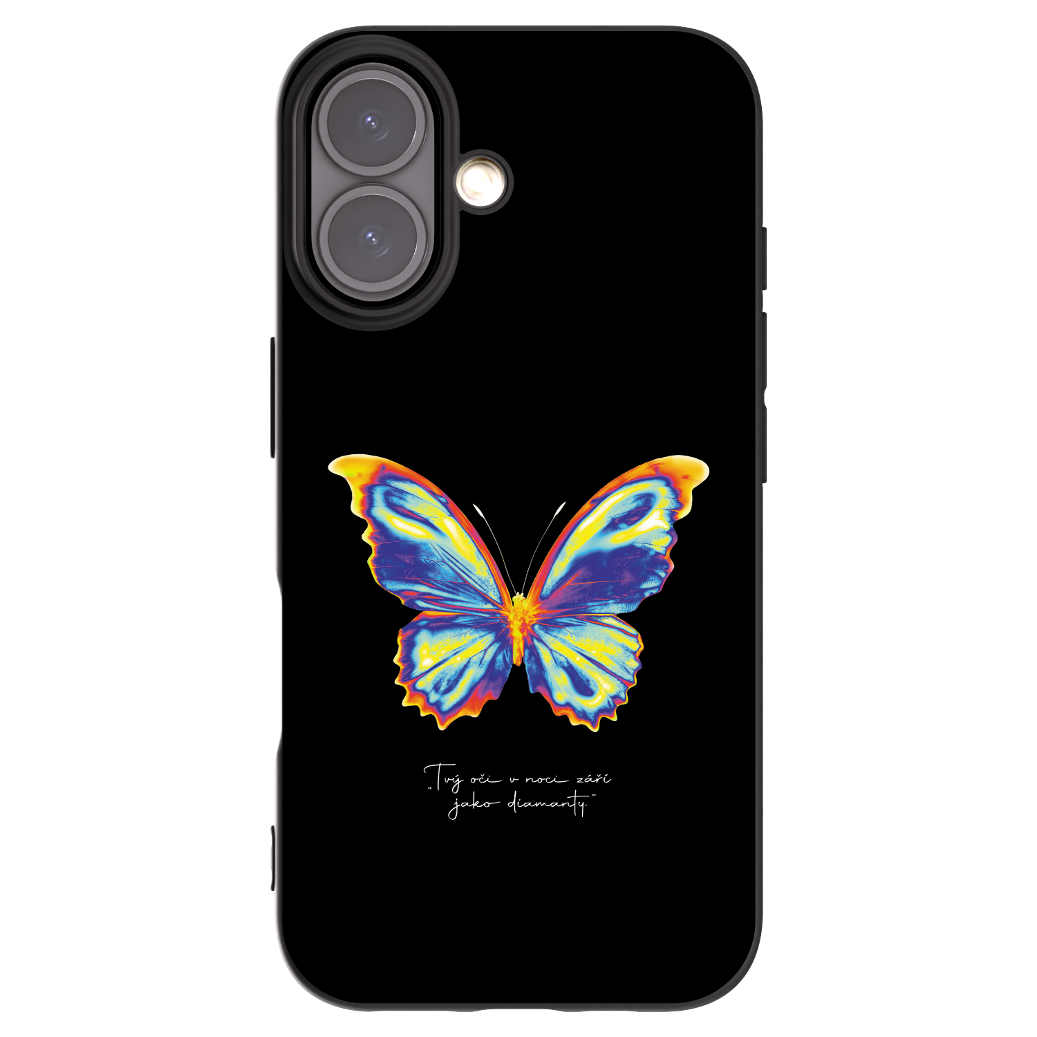 Picasee Μαύρη θήκη σιλικόνης για Apple iPhone 16 - Diamanty Black