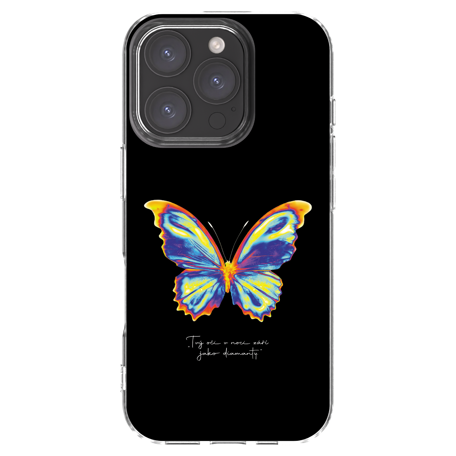 Picasee διαφανής θήκη σιλικόνης Apple iPhone 16 Pro - Diamanty Black