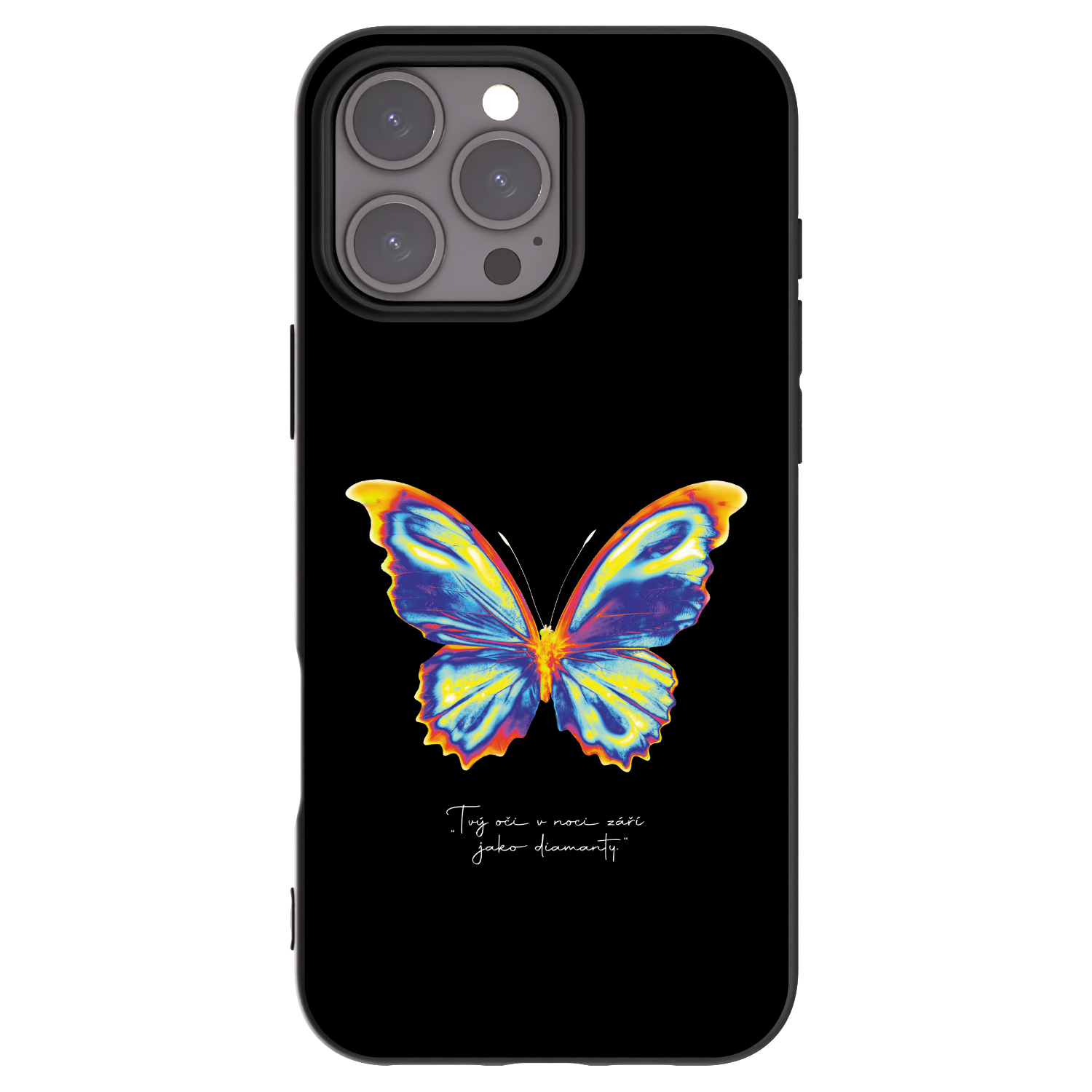 Picasee Μαύρη θήκη σιλικόνης για Apple iPhone 16 Pro Max - Diamanty Black