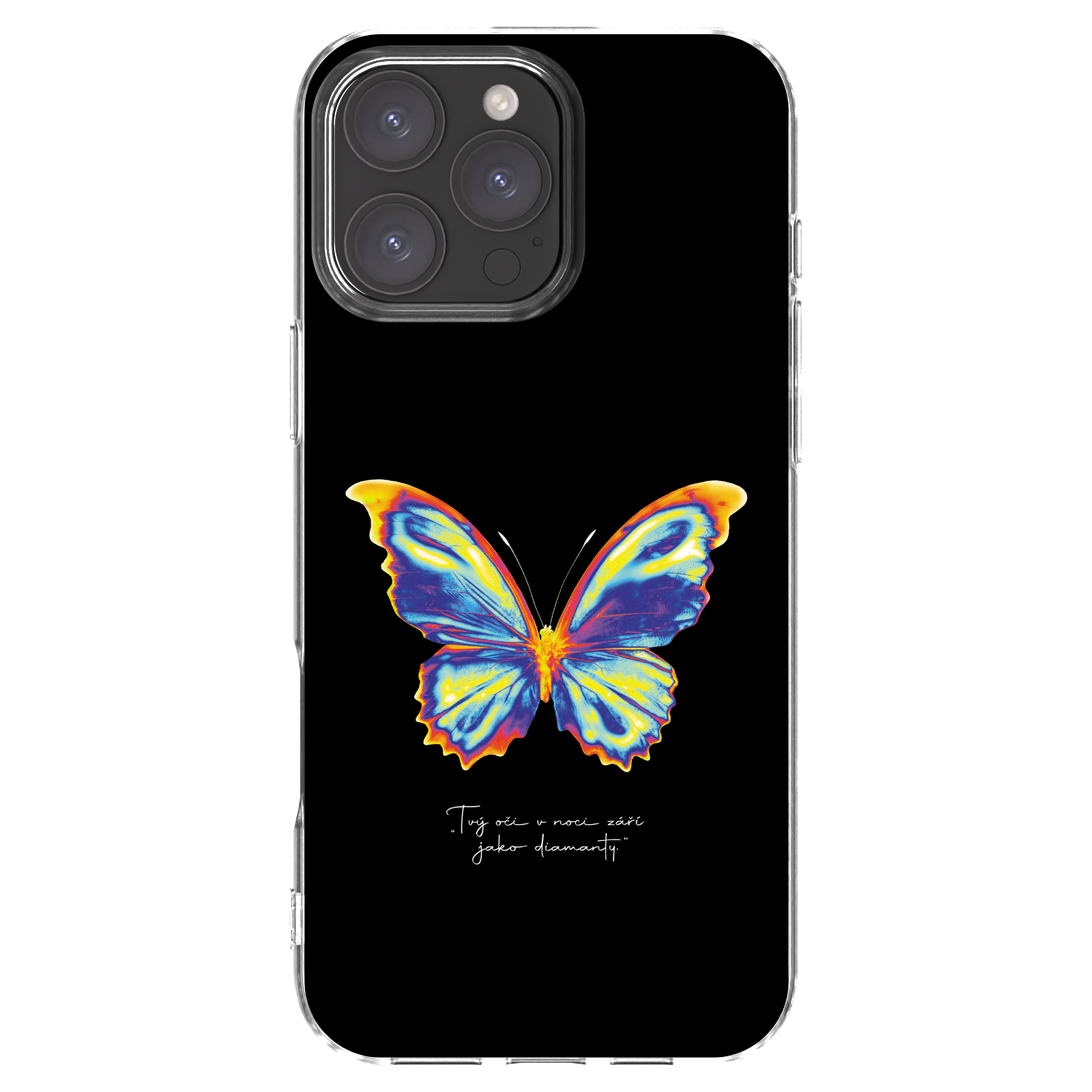 Picasee διαφανής θήκη σιλικόνης Apple iPhone 16 Pro Max - Diamanty Black