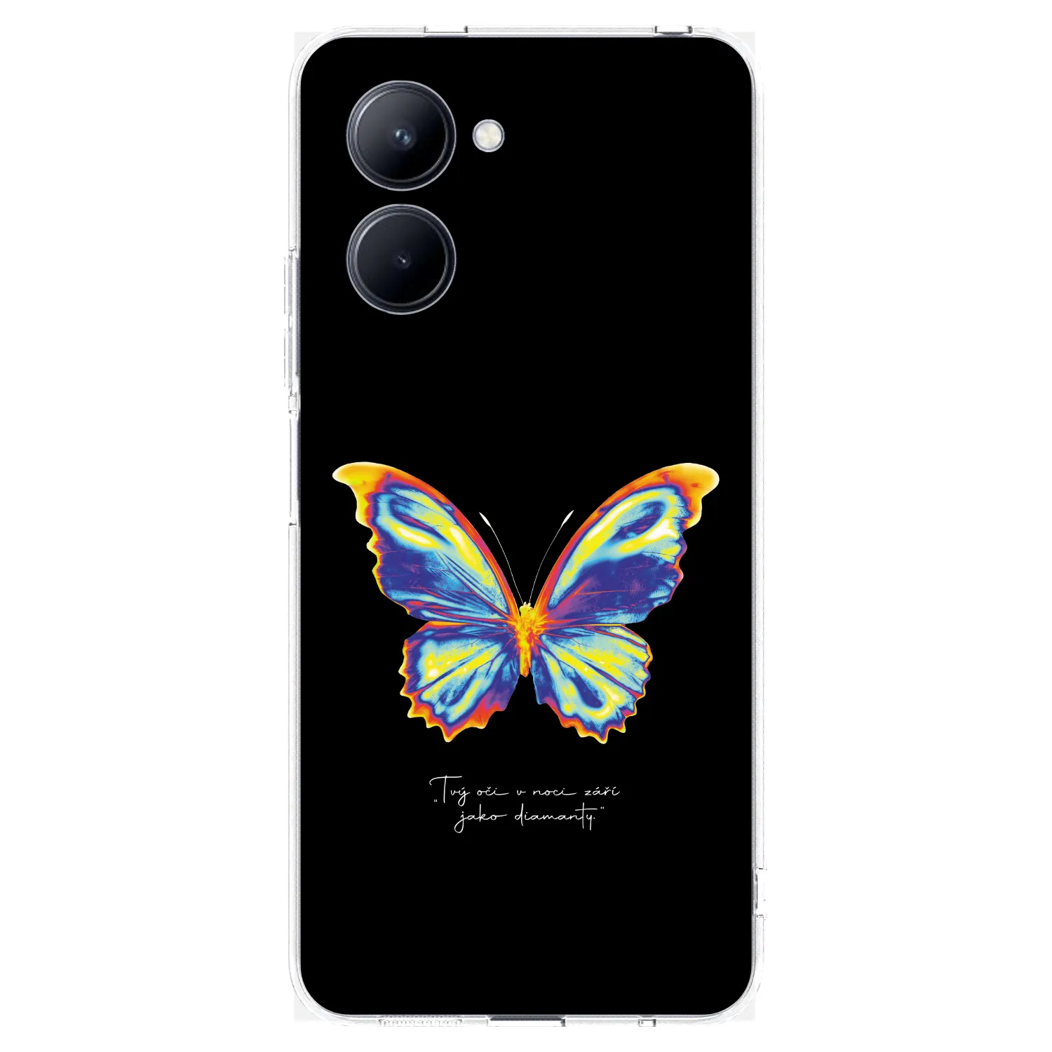 Picasee διαφανής θήκη σιλικόνης Realme C33 (2023) - Diamanty Black