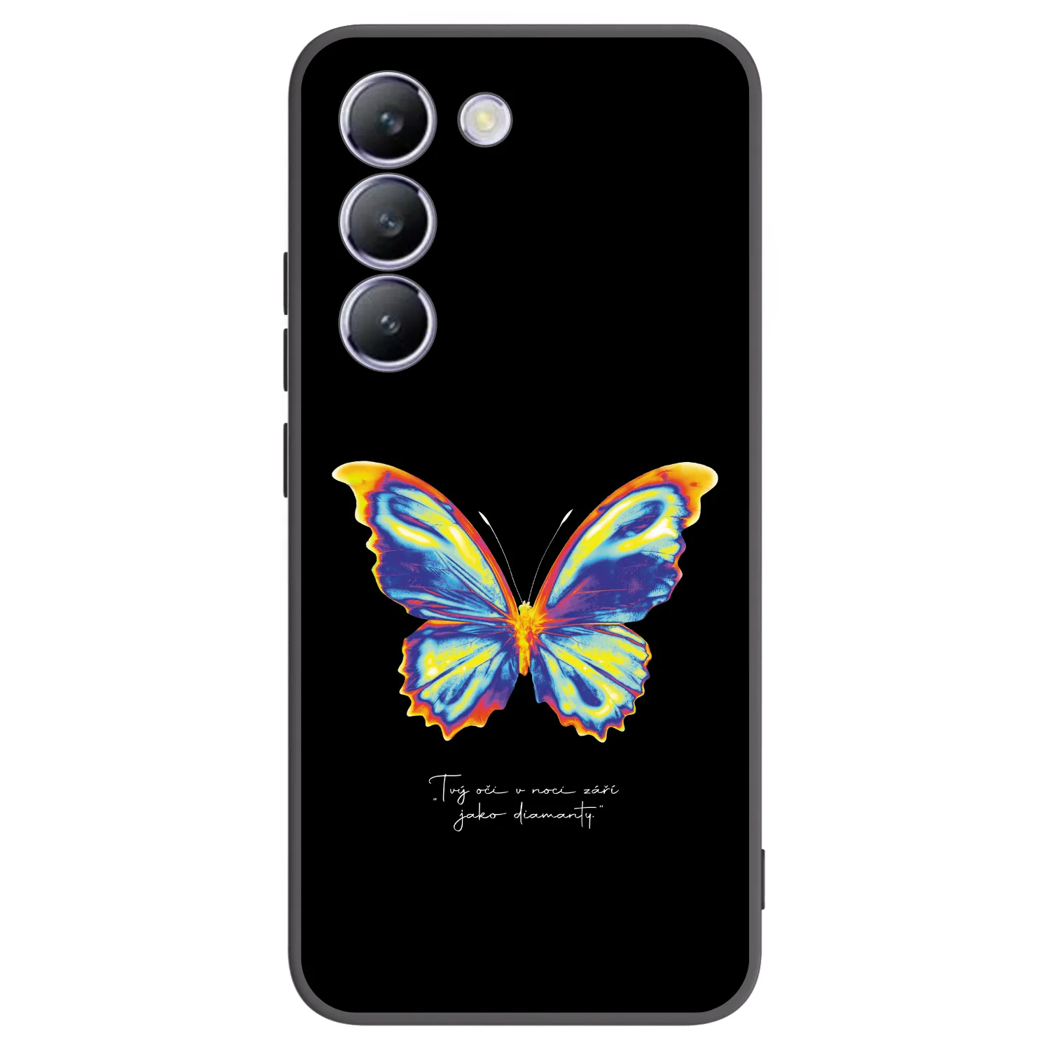 Picasee Μαύρη θήκη σιλικόνης για Vivo V40 SE 5G - Diamanty Black