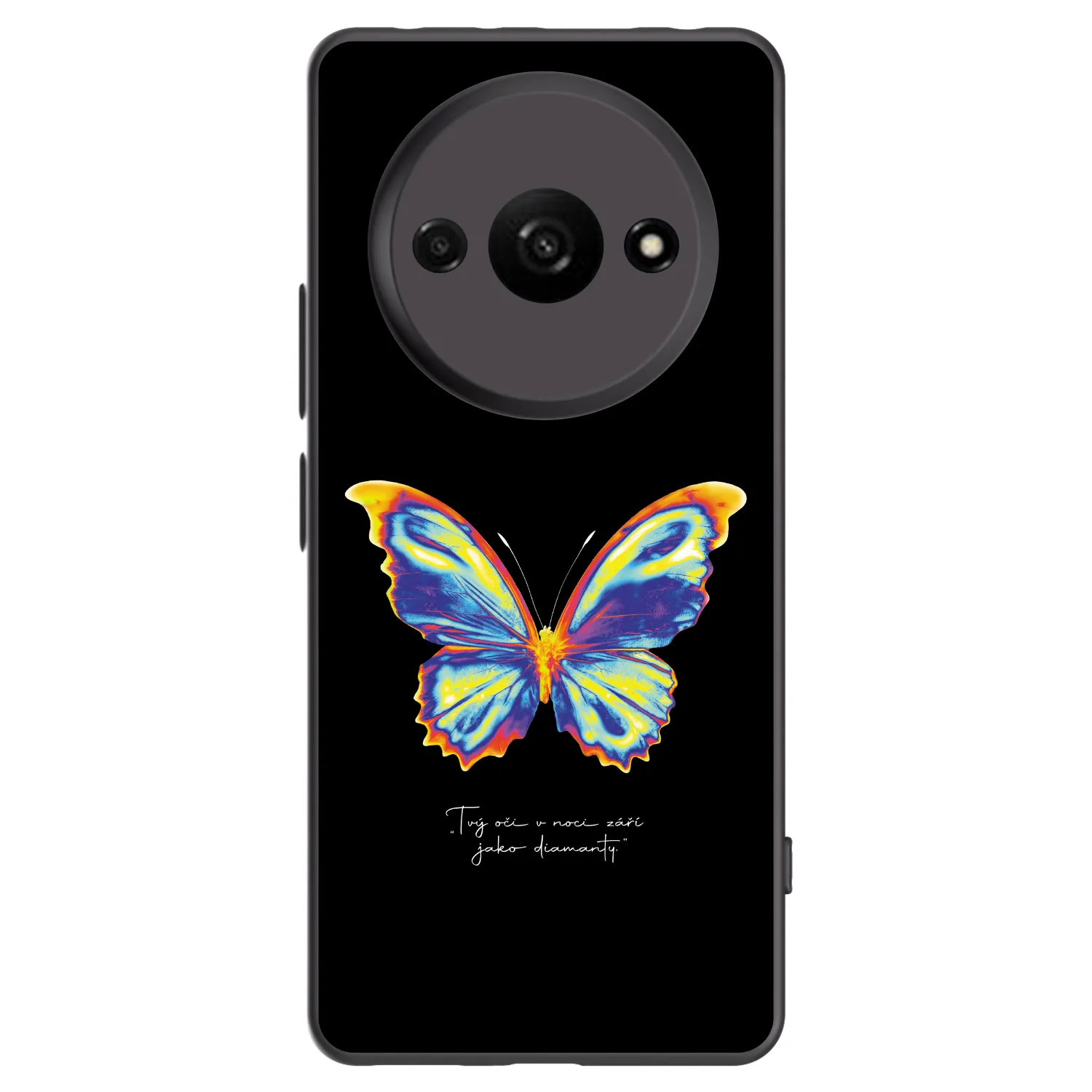 Picasee Μαύρη θήκη σιλικόνης για Xiaomi Redmi A3 - Diamanty Black