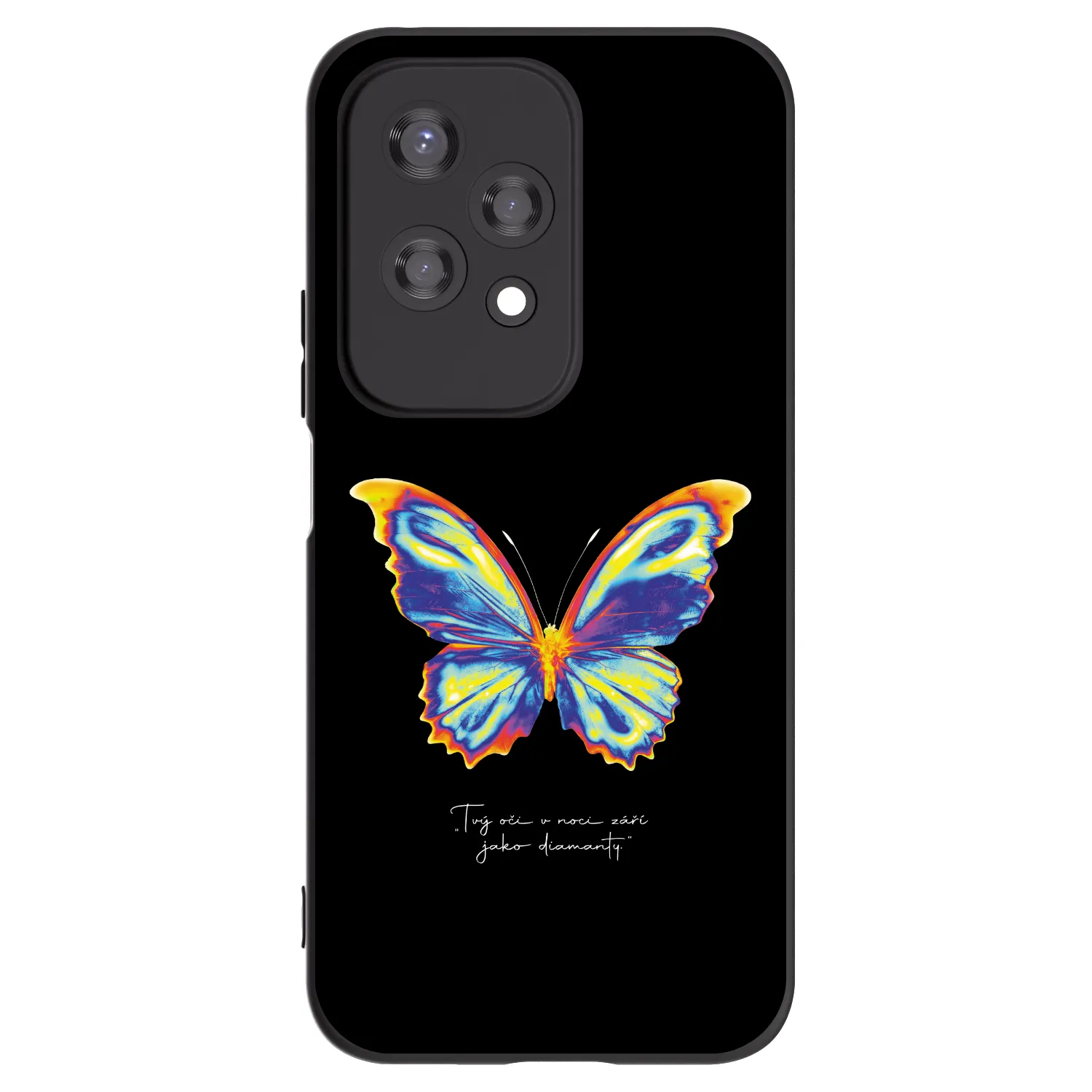 Picasee Μαύρη θήκη σιλικόνης για Honor 200 Lite - Diamanty Black