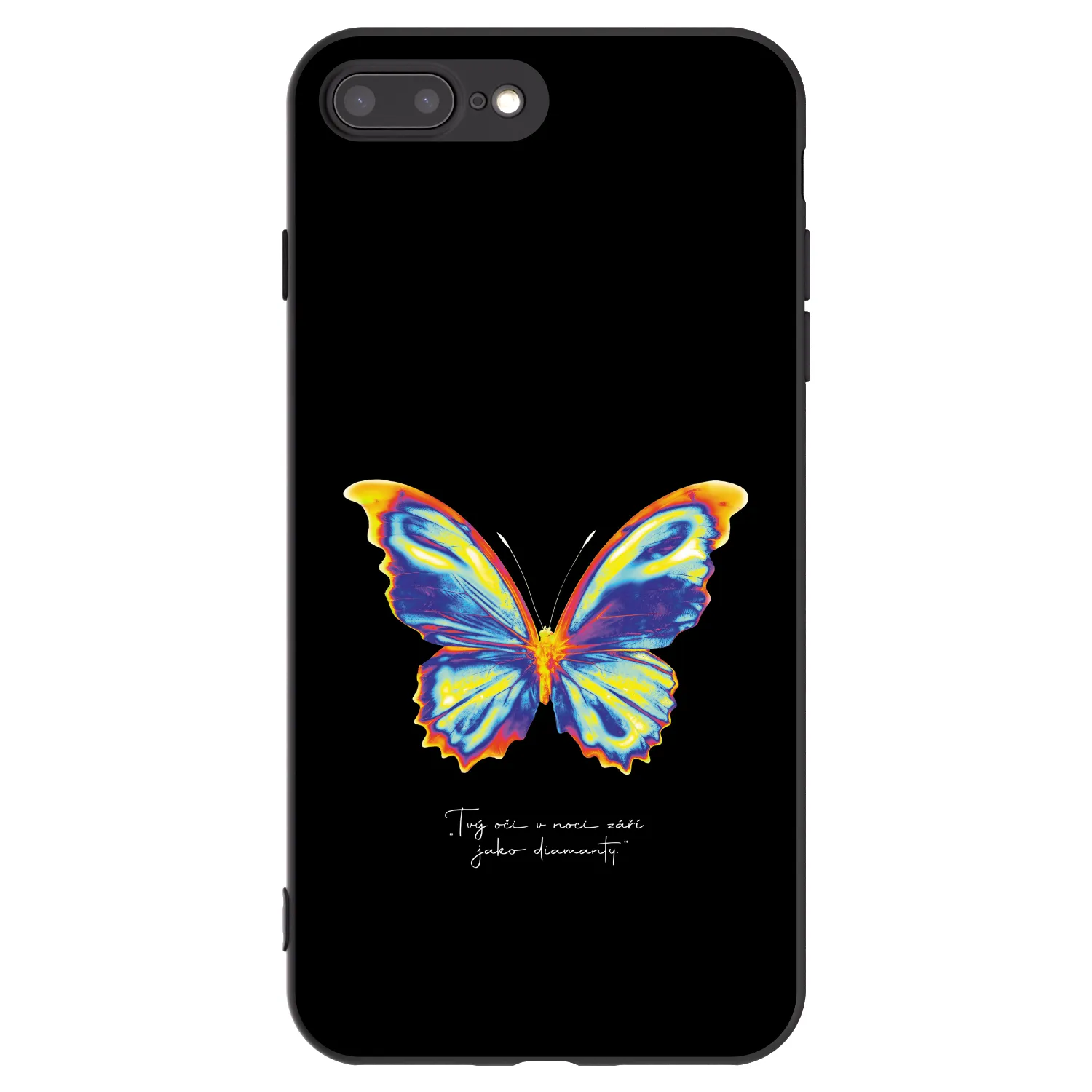 Picasee Μαύρη θήκη σιλικόνης για Apple iPhone 7 Plus - Diamanty Black
