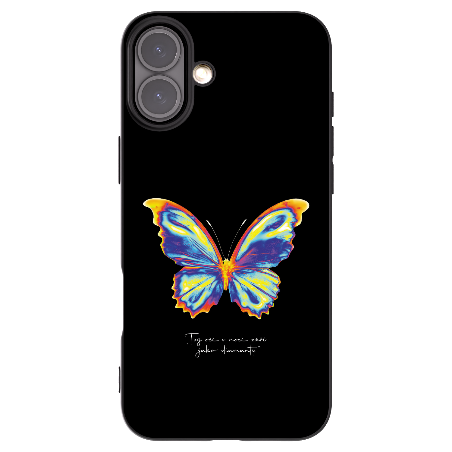 Picasee Μαύρη θήκη σιλικόνης για Apple iPhone 16 Plus - Diamanty Black