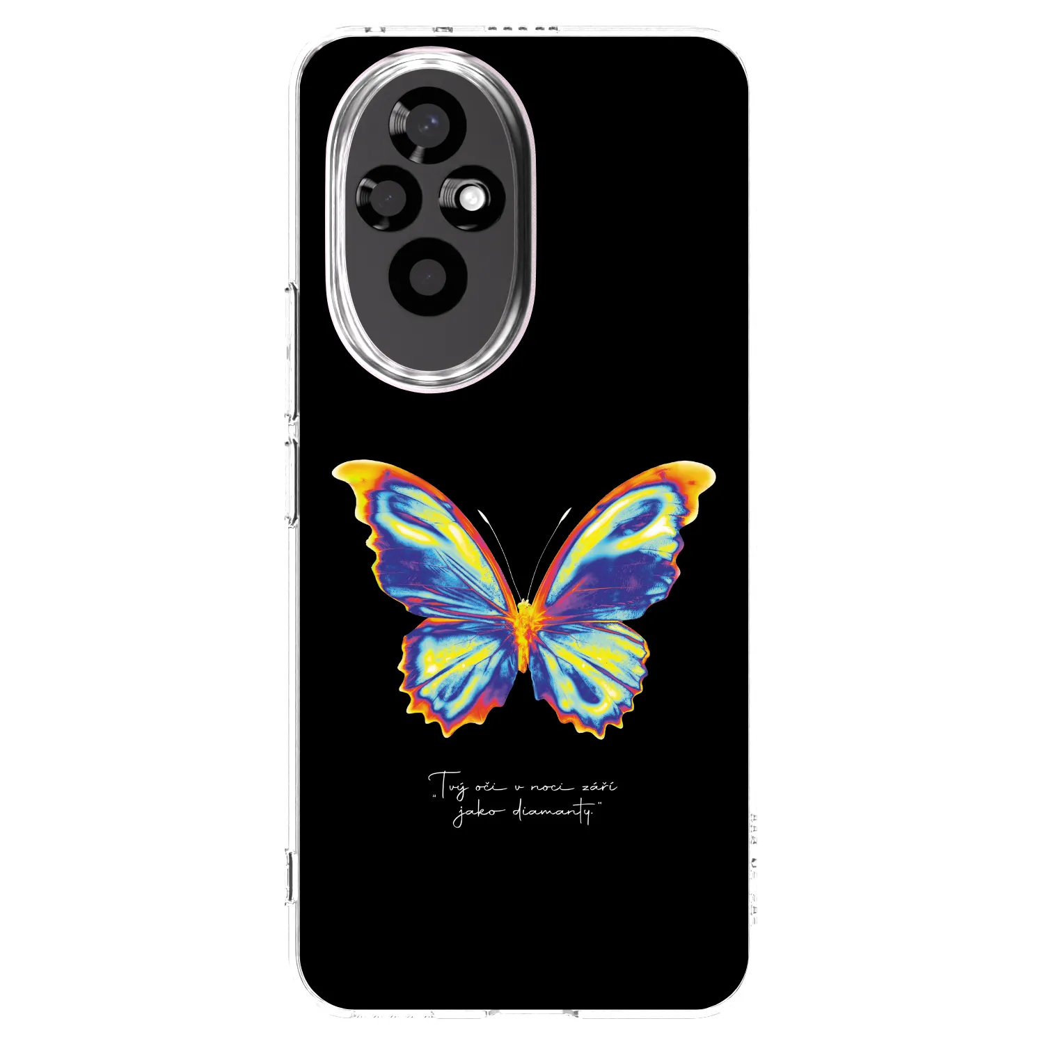 Picasee διαφανής θήκη σιλικόνης Honor 200 Pro 5G - Diamanty Black