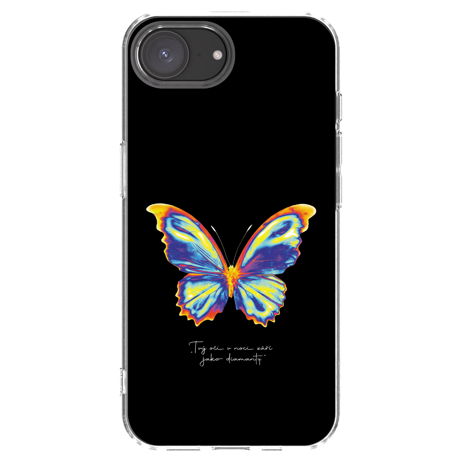 Picasee διαφανής θήκη σιλικόνης Apple iPhone 16e - Diamanty Black