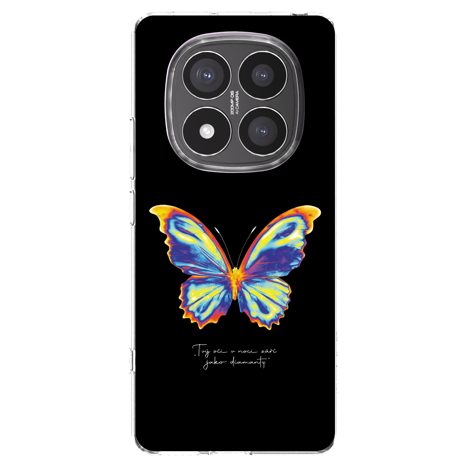 Picasee διαφανής θήκη σιλικόνης Xiaomi Redmi Note 14 Pro+ 5G - Diamanty Black