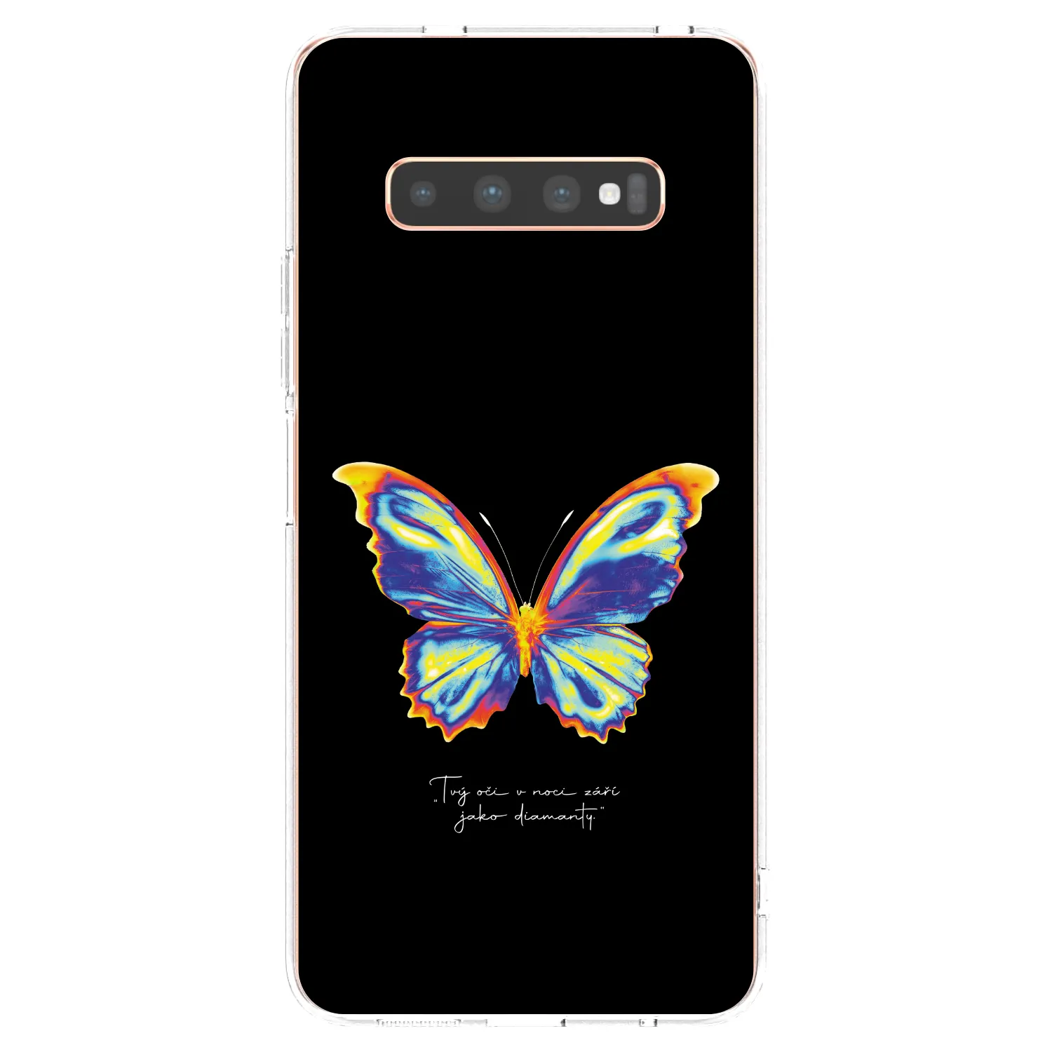 Picasee διαφανής θήκη σιλικόνης Samsung Galaxy S10 Plus G975 - Diamanty Black