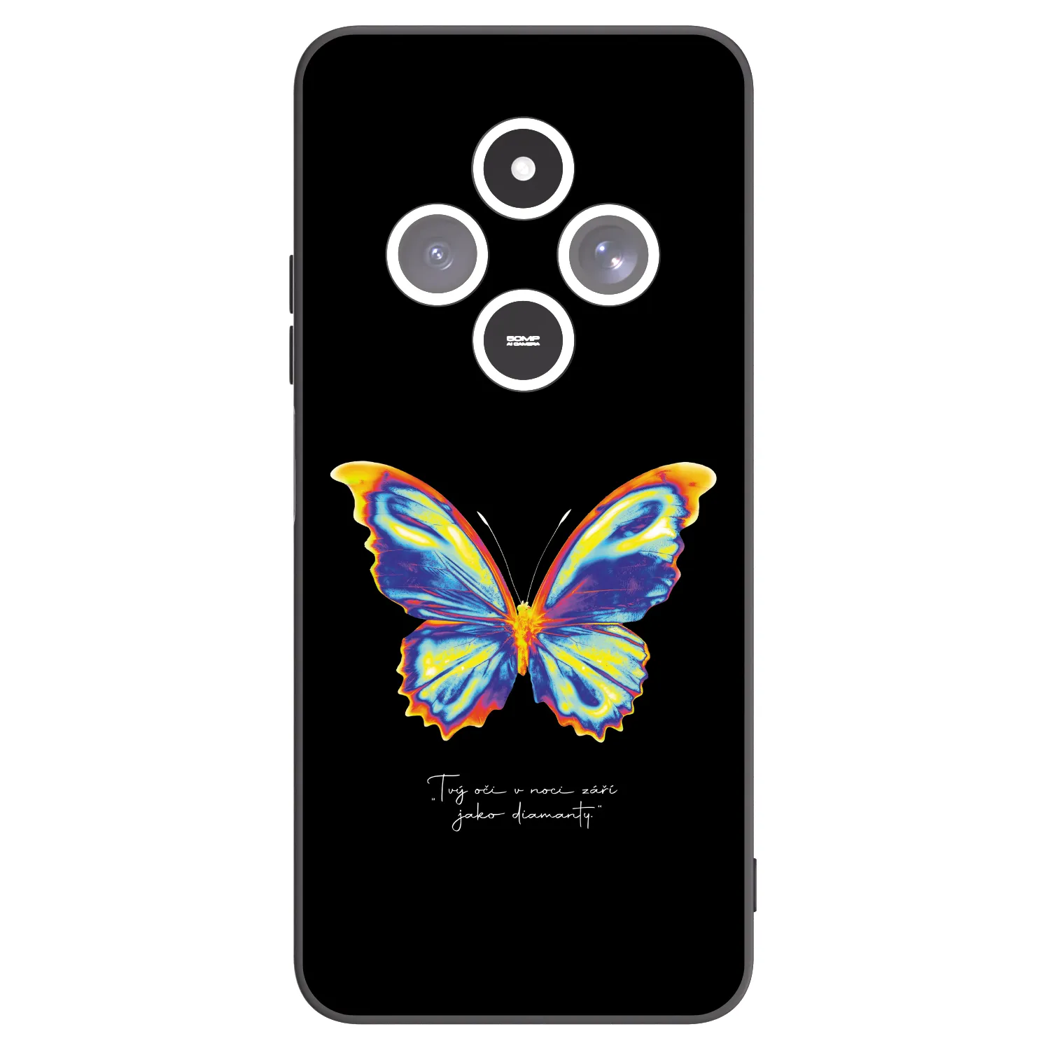 Picasee Μαύρη θήκη σιλικόνης για Xiaomi Redmi 14C - Diamanty Black