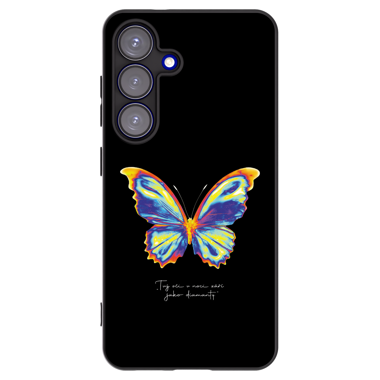 Picasee Μαύρη θήκη σιλικόνης για Samsung Galaxy S25 5G - Diamanty Black