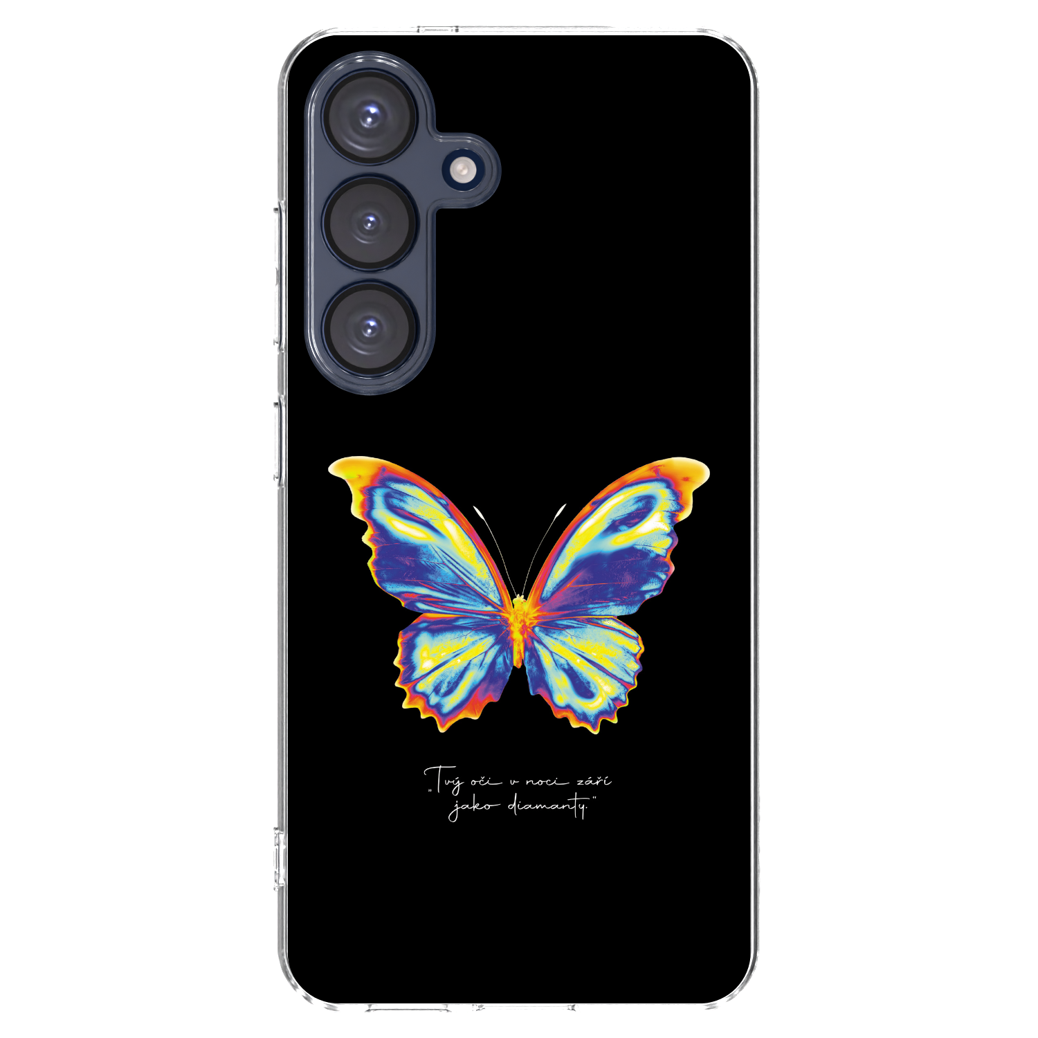 Picasee διαφανής θήκη σιλικόνης Samsung Galaxy S25 5G - Diamanty Black