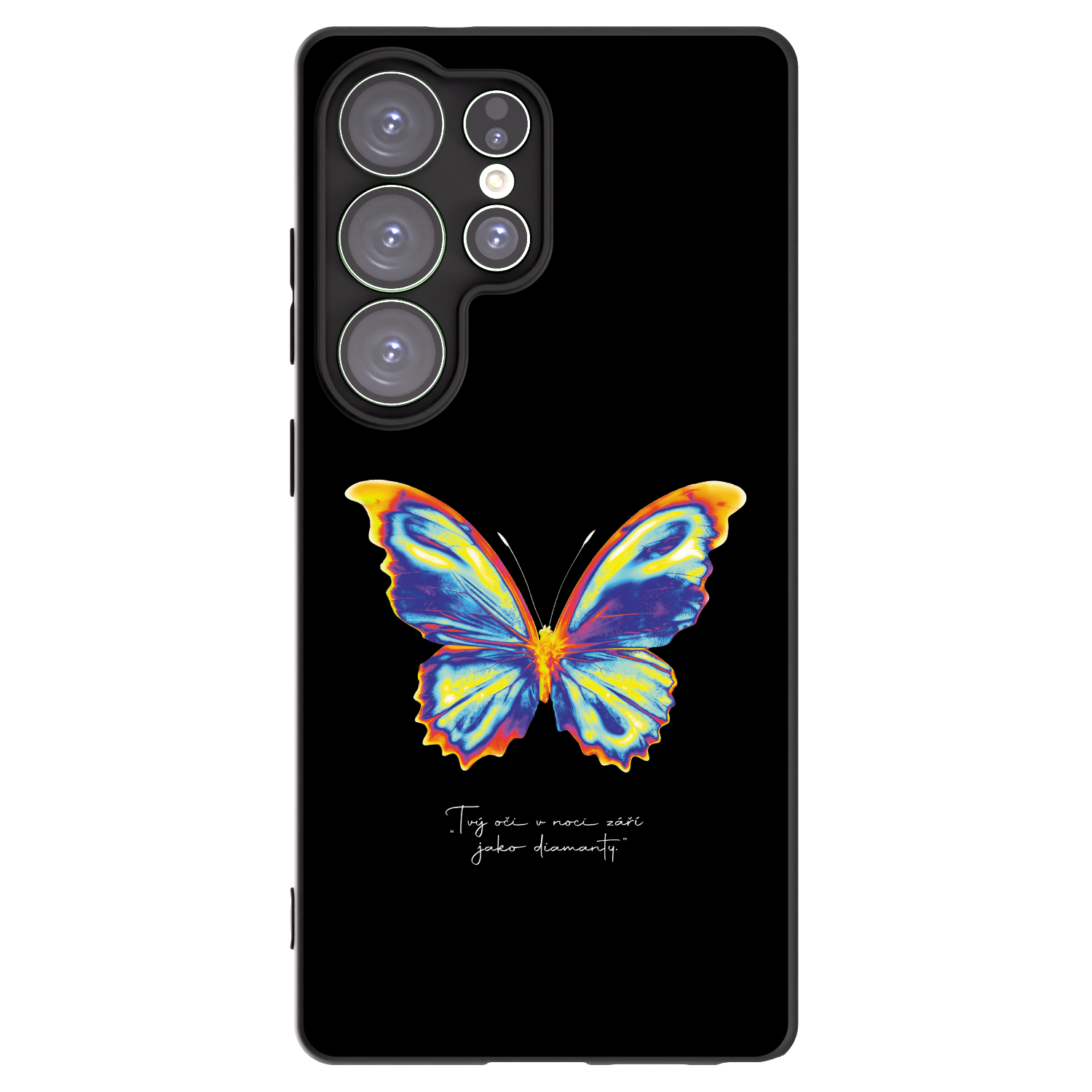 Picasee Μαύρη θήκη σιλικόνης για Samsung Galaxy S25 Ultra 5G - Diamanty Black